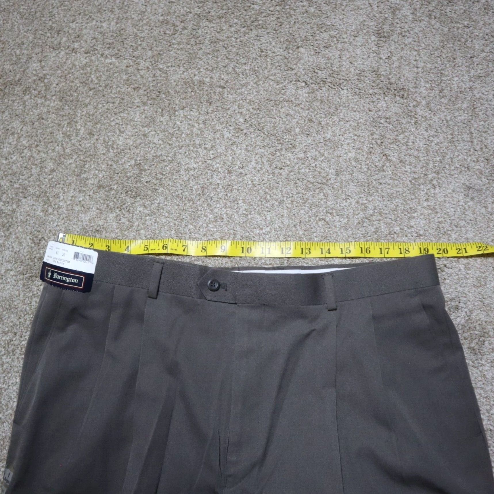 Vintage Barrington Premier Pleated Cuffed Charcoal Gray Wool Dress Pants Size 40x30 Men Shirt? Size US 40 / EU 56 - 4 Thumbnail