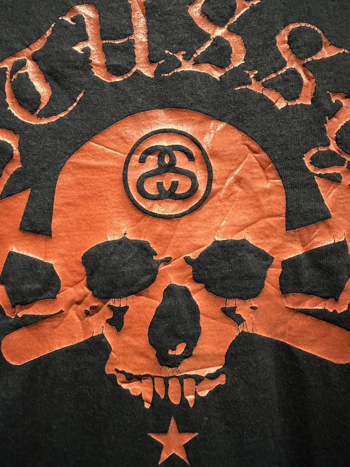 Stussy × Vintage Vintage Stussy Skulls Skateboard Sun Faded Tee Size US M / EU 48-50 / 2 - 3 Thumbnail