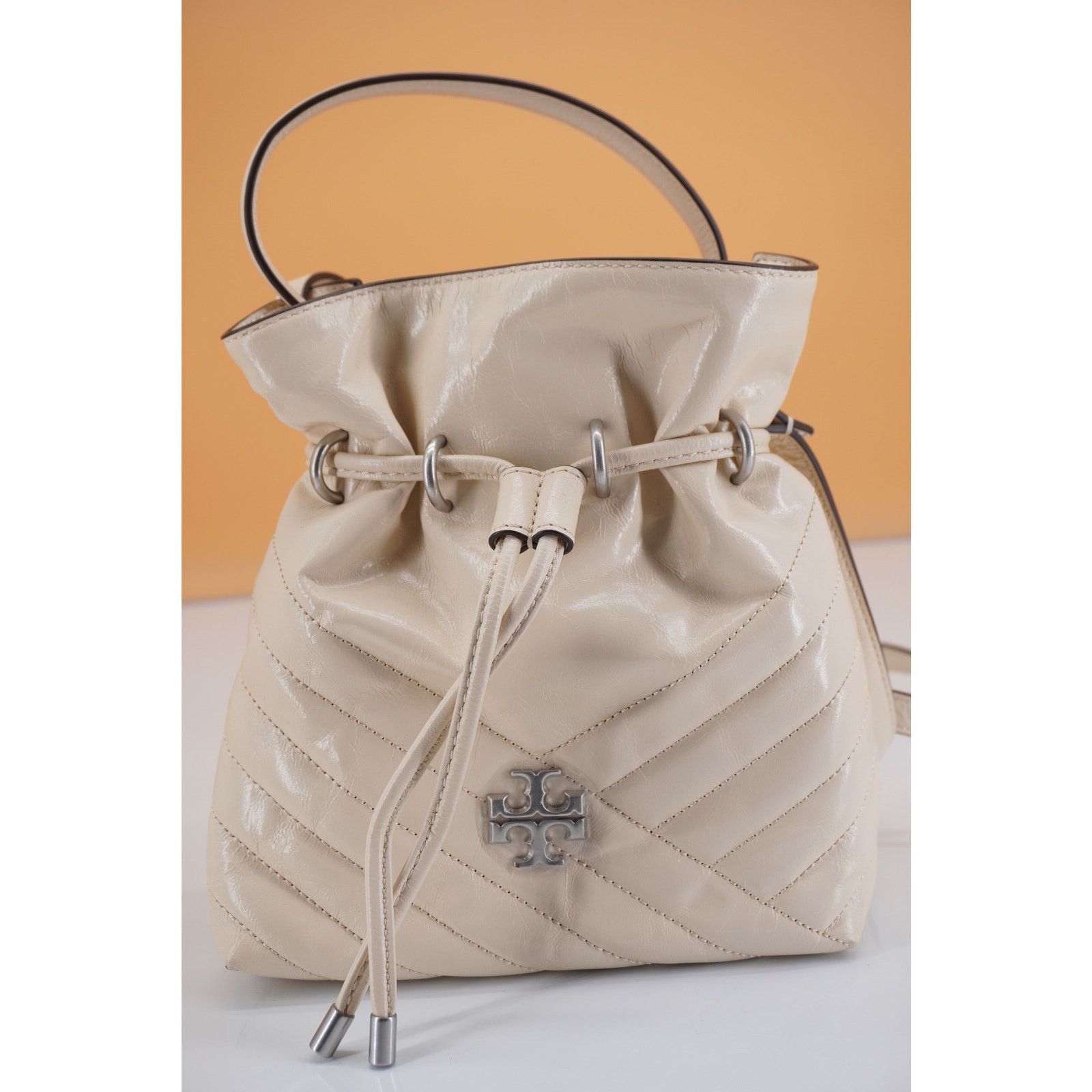 Tory Burch Tory Burch Kira Chevron Textured Mini Bucket bag $428 Size ONE SIZE - 1 Thumbnail