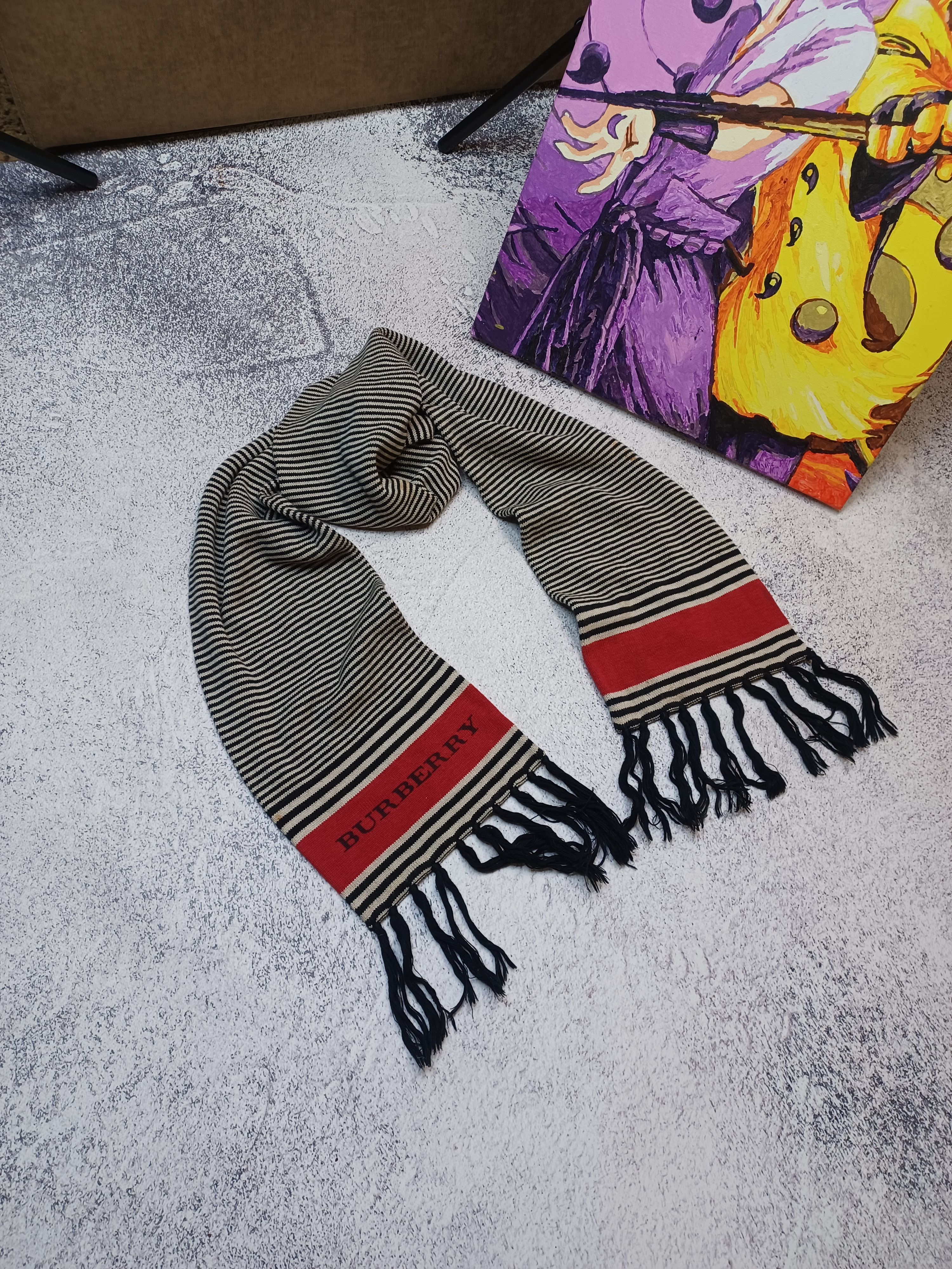 Burberry × Vintage Burberry Striped Scarf Size ONE SIZE - 1 Thumbnail