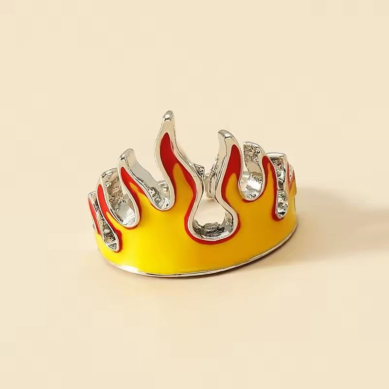 Jewelry × Vintage Punk Flame Adjustable Ring Size ONE SIZE - 2 Thumbnail