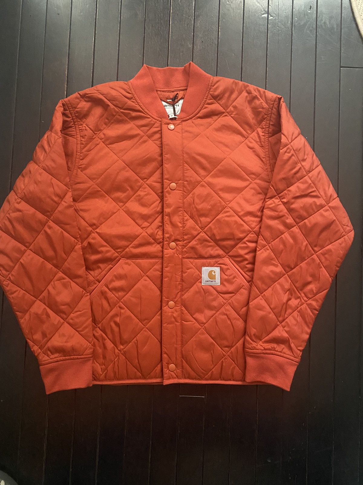 image of Carhartt Wip Brick Barrow Liner in Orange, Men's (Size Medium)