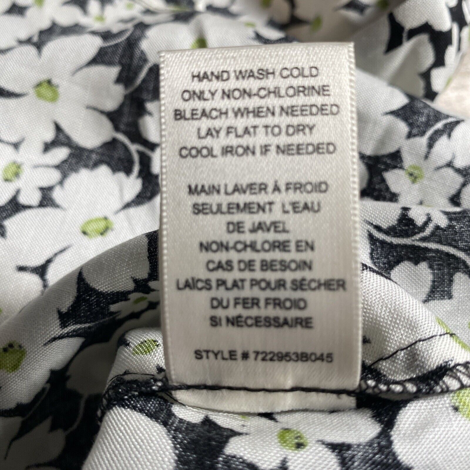 Rebecca Taylor Rebecca Taylor Black White Floral Drawstring V-Neck 6 Size M / US 6-8 / IT 42-44 - 10 Thumbnail