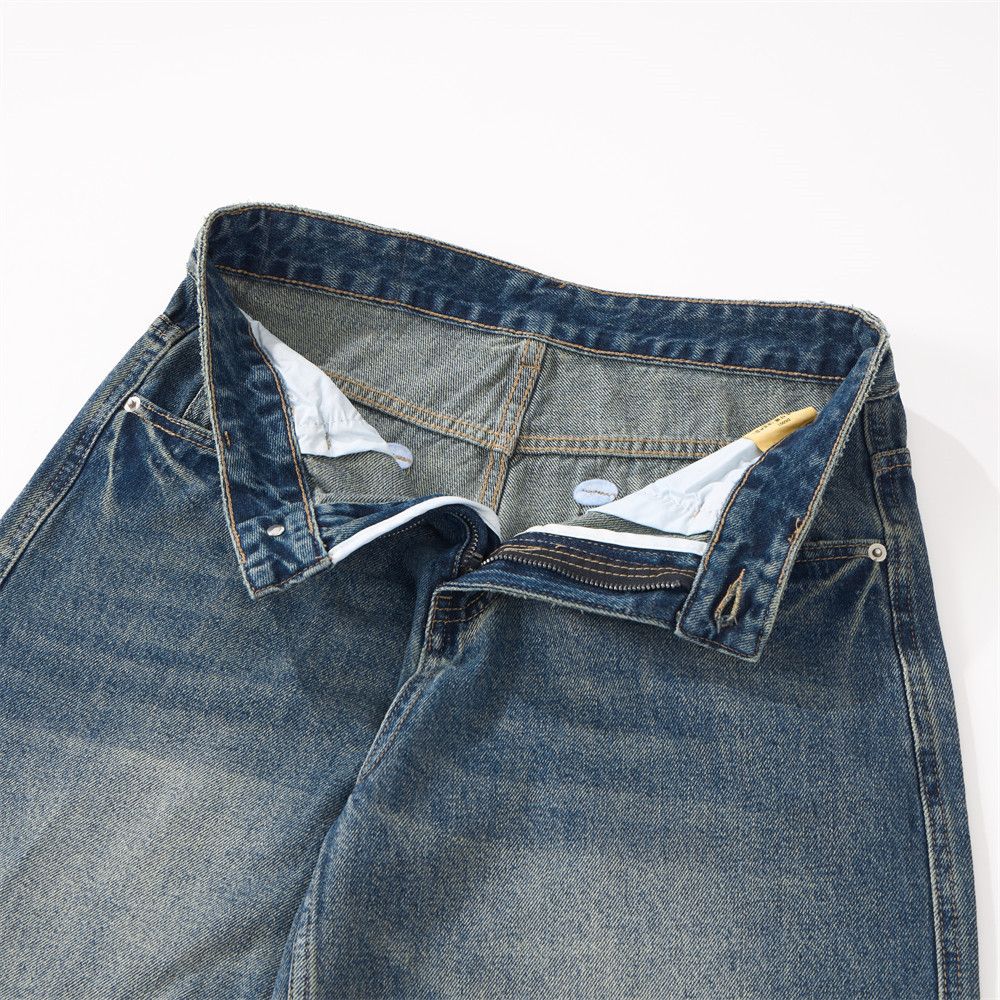 Vintage Retro high street punk washed distressed scimitar jeans Size US 34 / EU 50 - 4 Thumbnail