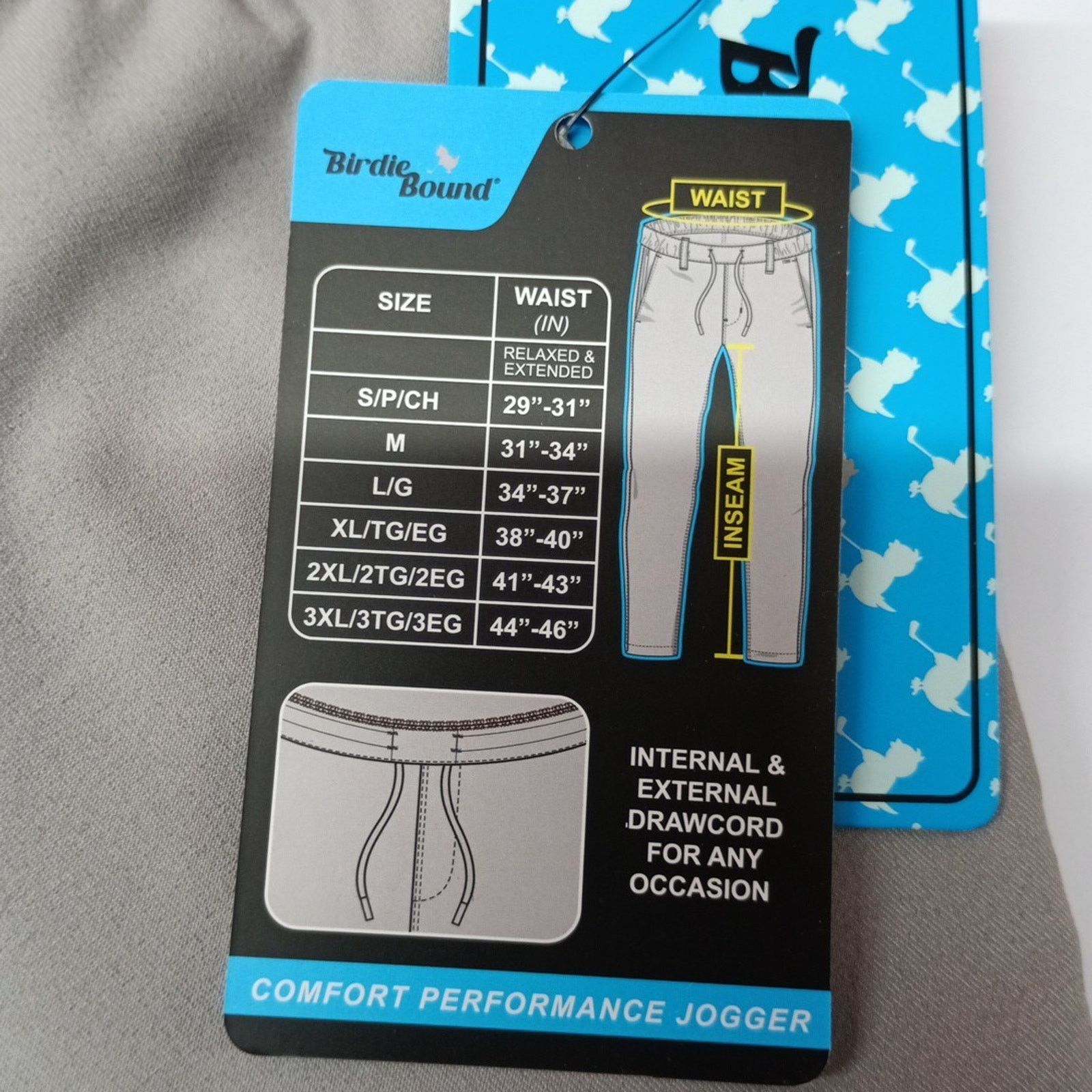 Other Birdie Bound Golf Joggers Men's 3XL Gray Stretch Drawstring Size US 44 / EU 60 - 7 Thumbnail