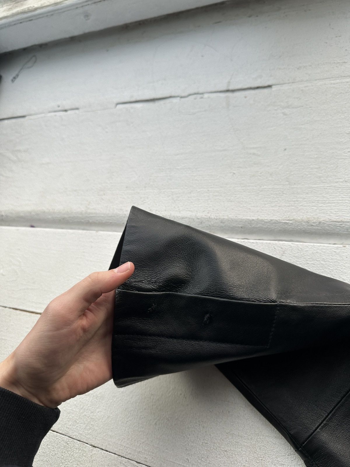 Leather 🚨Vintage leather pants motorcycles Black LUXURY Y2K Size 27" / US 4 / IT 40 - 6 Thumbnail