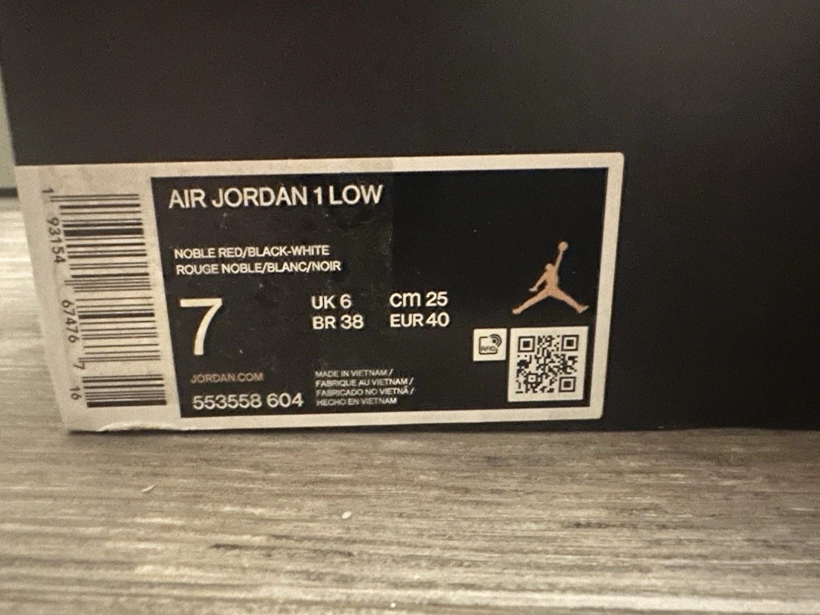 Jordan Brand Jordan 1 Low Noble Red Size 7 Mens Size US 7 / EU 40 - 4 Thumbnail