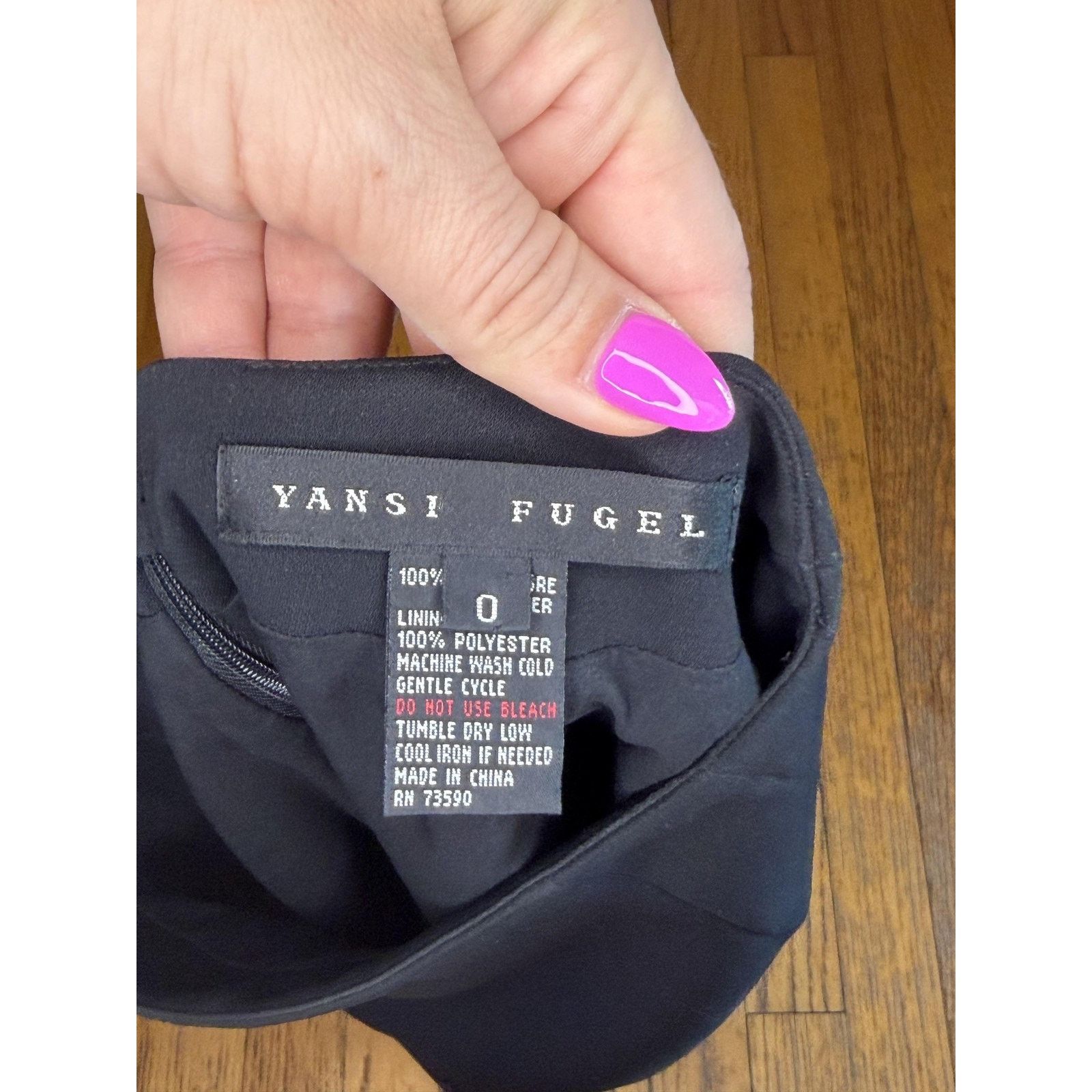 Other Yansi Fugel Womens Lined Pencil Skirt 0 Black Size 25" / US 0 / IT 36 - 3 Thumbnail