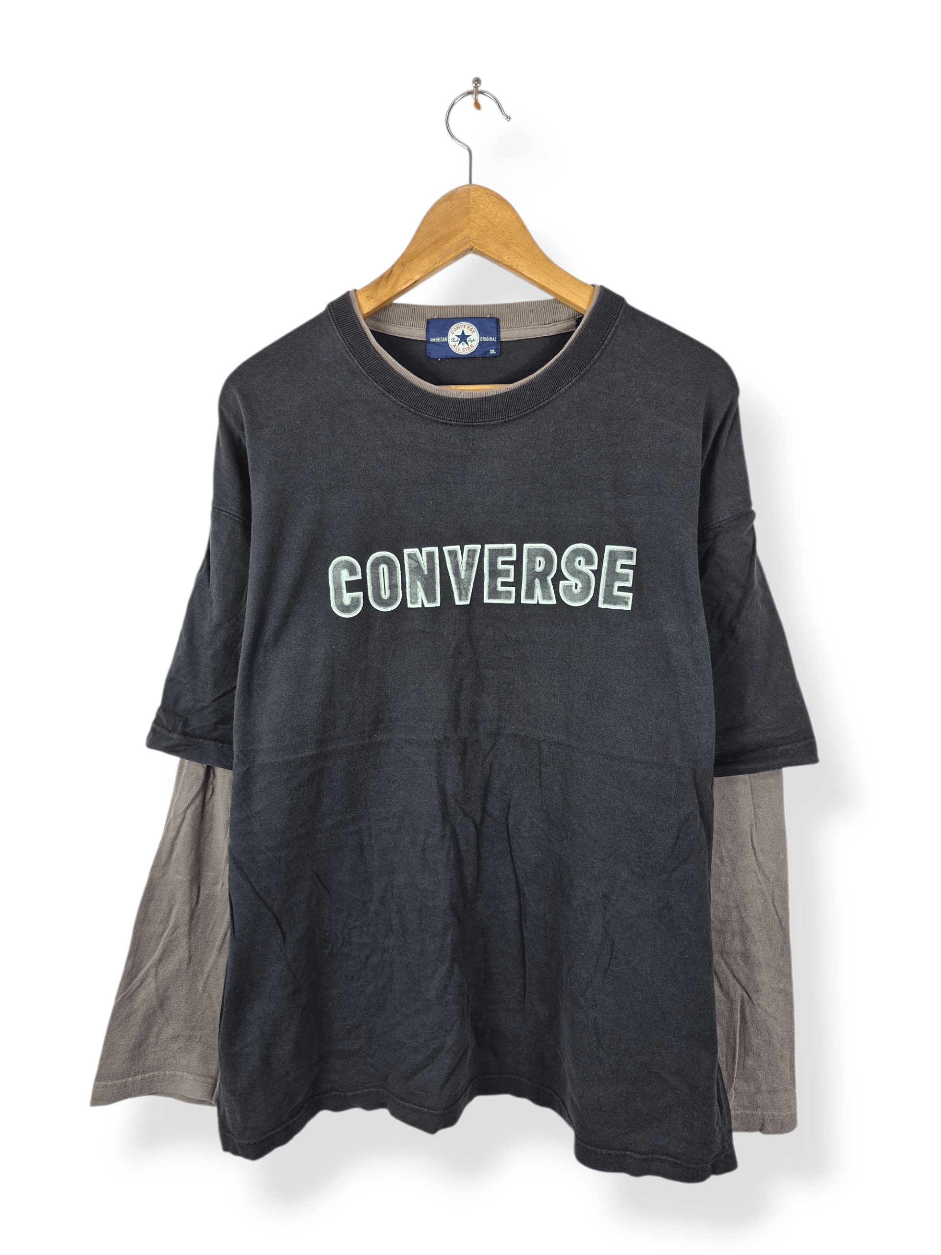 Converse 🔥 Converse Double Sleeve Y2K Skate Streetwear Tee Size US XL / EU 56 / 4 - 1 Thumbnail