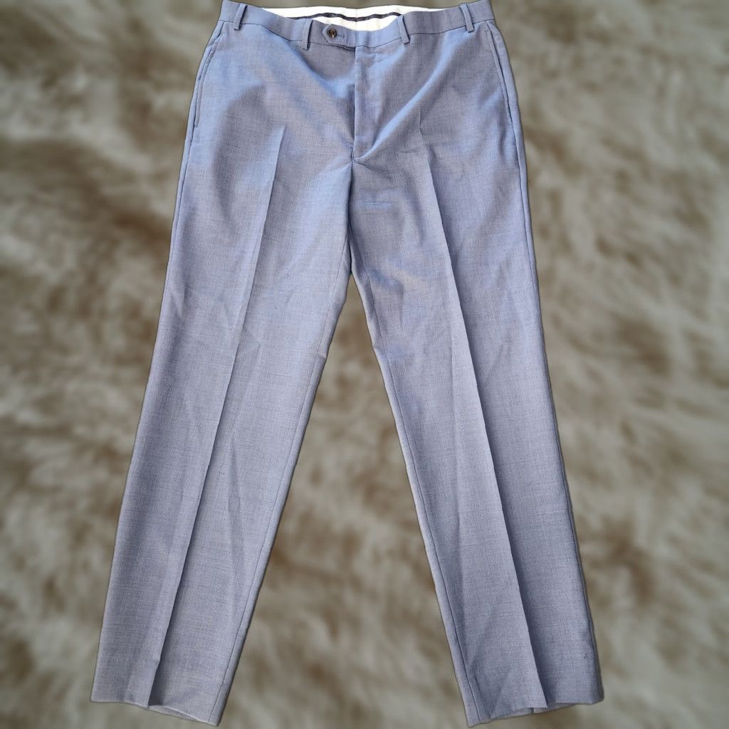 Ralph Lauren Lauren Ralph Lauren Mens Dress Pants Blue 100% Wool 38x34 Total Comfort Pants Mens Wool Blue 38 34 Regular Balities? Size US 38 / EU 54 - 1 Thumbnail