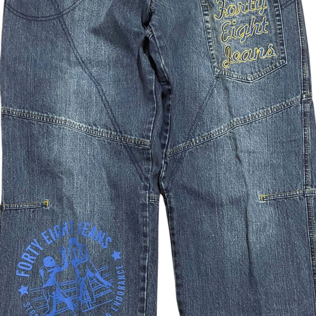 Vintage 48 Authentic Jeans Company Vintage Hip Hop Blue Jeans Sz 34 Size US 34 / EU 50 - 2 Thumbnail