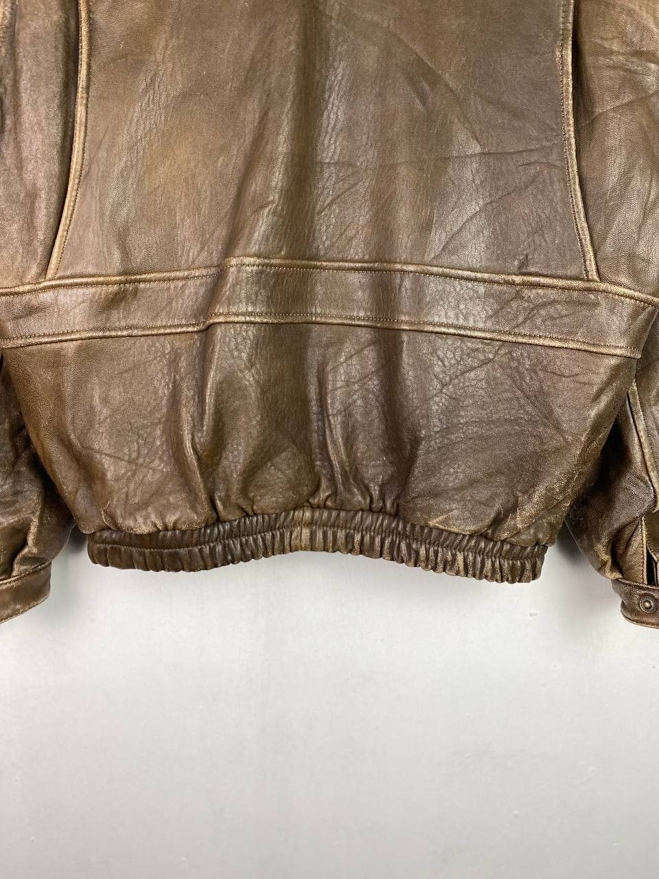 Vintage vintage skendel leather jacket used looked fur lining Size US L / EU 52-54 / 3 - 10 Thumbnail
