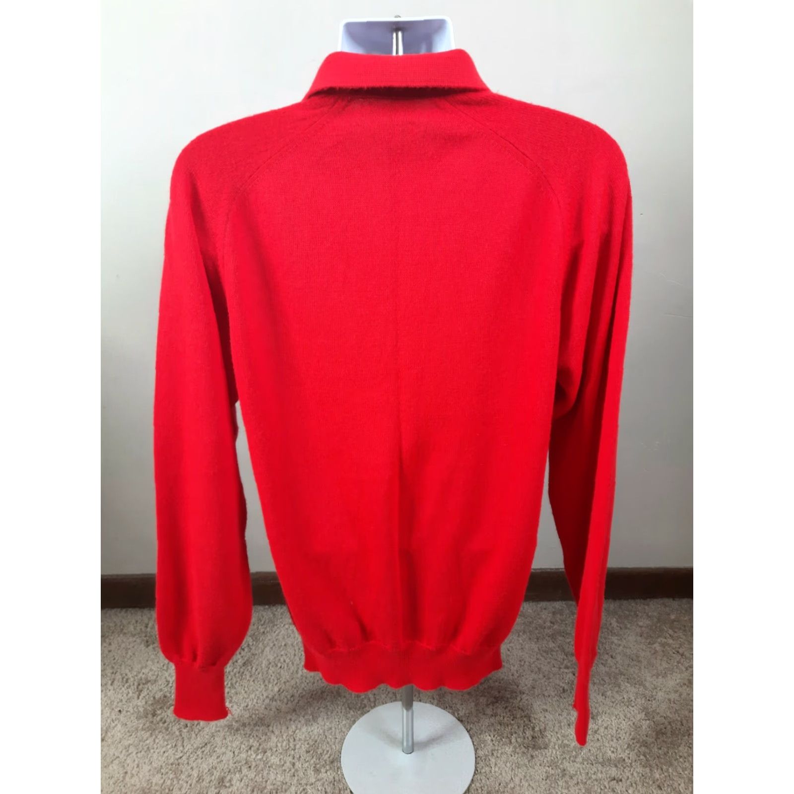 JCPenney VINTAGE JCPENNEY SWEATER Red MENS Large Tall LT Collared Knit Pullover Collection S4C Size US L / EU 52-54 / 3 - 5 Thumbnail