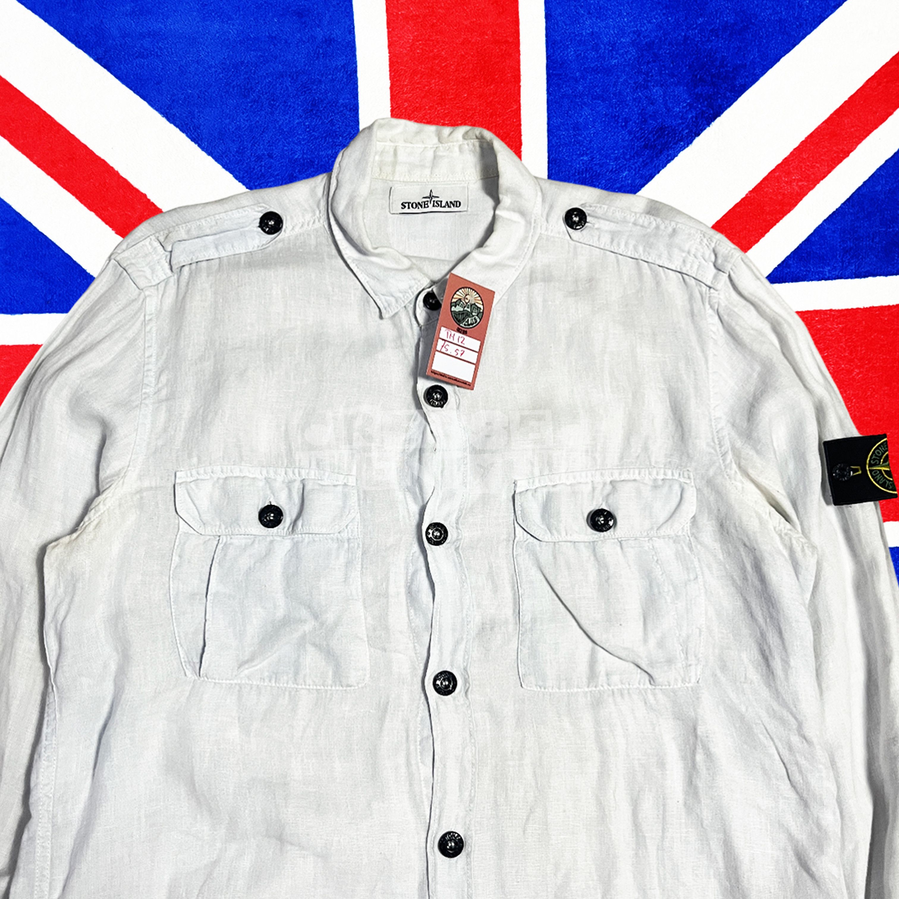 Stone Island STONE ISLAND 1FC01 LONGSLEEVE LINEN SHIRTS Size US XL / EU 56 / 4 - 2 Thumbnail