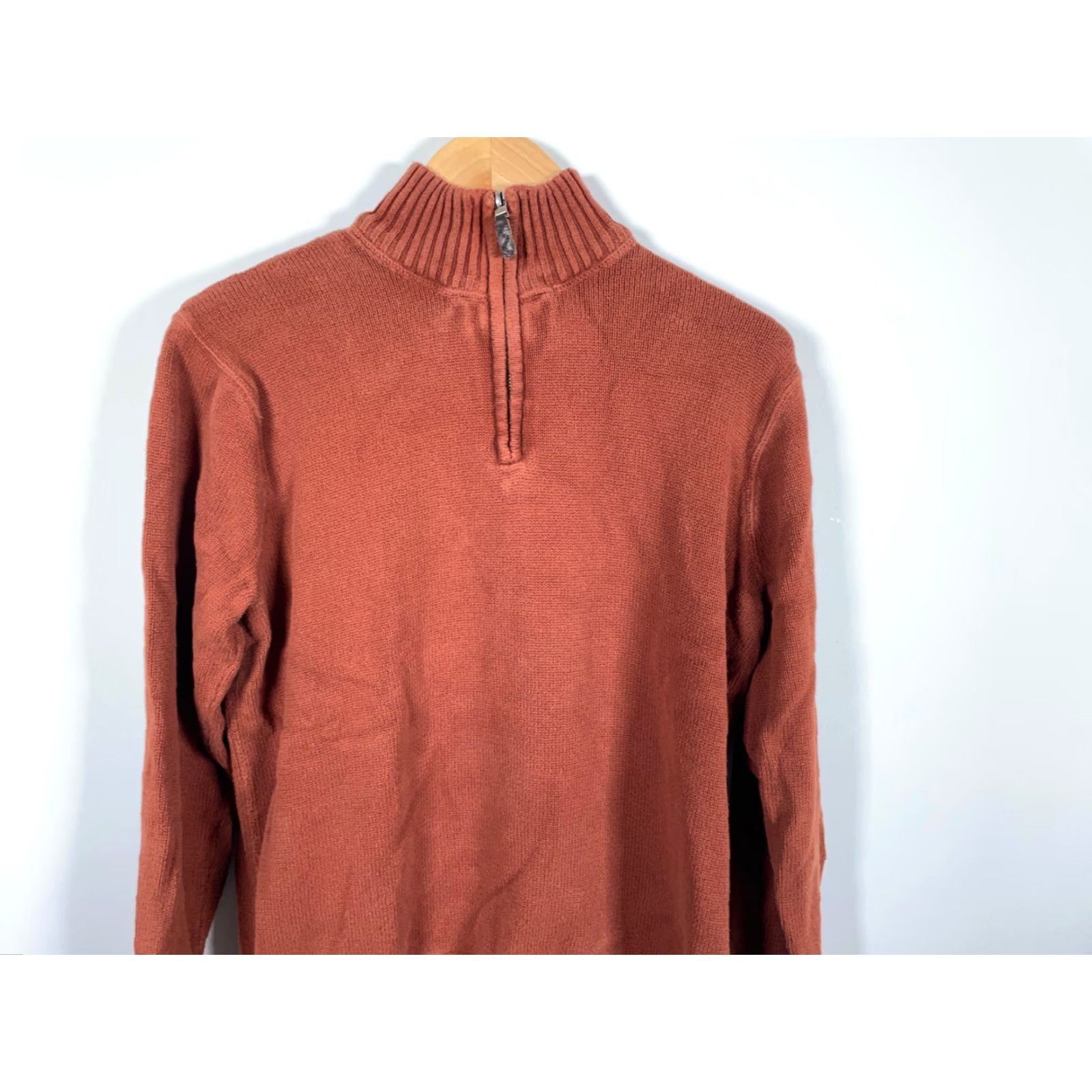 Eddie Bauer VINTAGE Eddie Bauer Sweater Mens Large Burnt Orange 1/4 Zip Chunky Cotton Knit Size US L / EU 52-54 / 3 - 4 Thumbnail