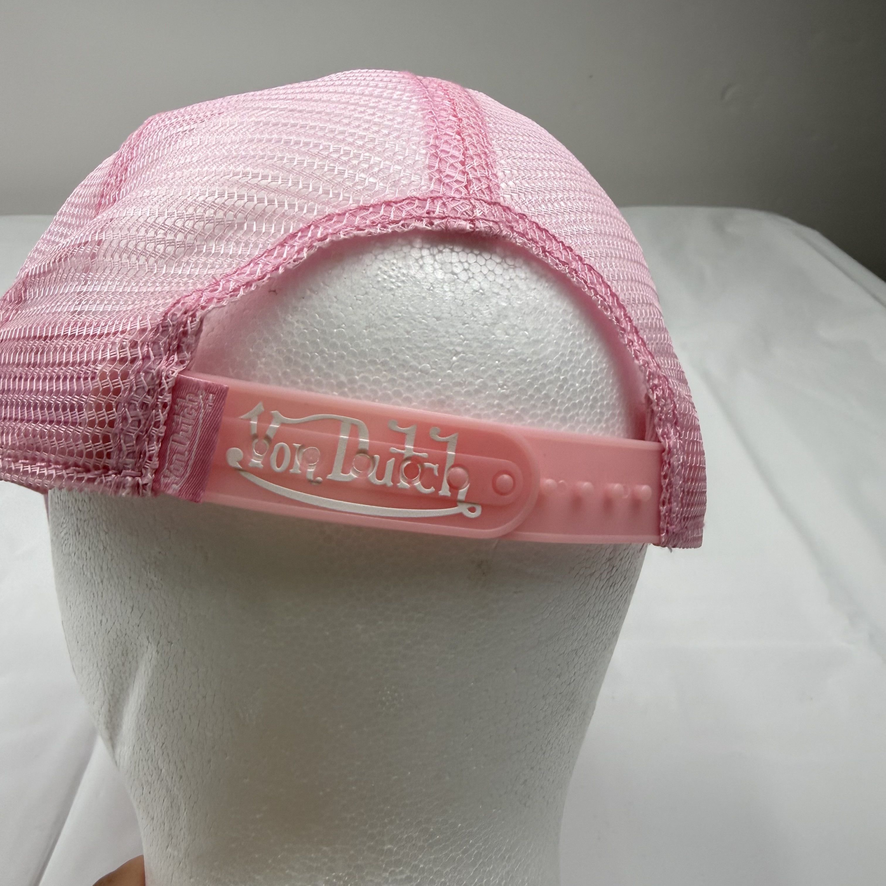 Von Dutch Von Dutch Pink Print Trucker Hat Snapback Y2K Retro Cap Size ONE SIZE - 4 Thumbnail