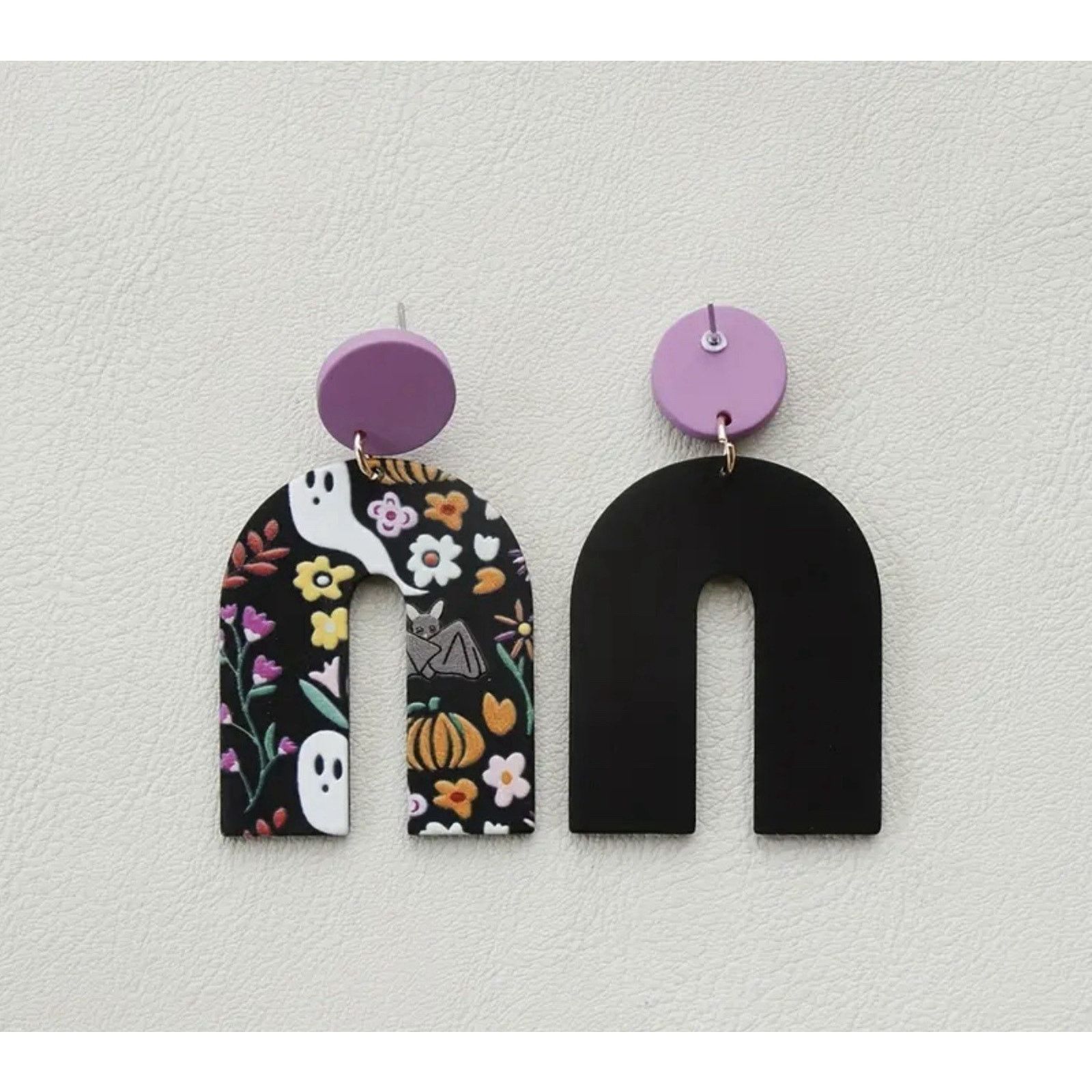 Other U Shape Purple Colorful Halloween Acrylic Dangle Earring NEW Size ONE SIZE - 2 Thumbnail