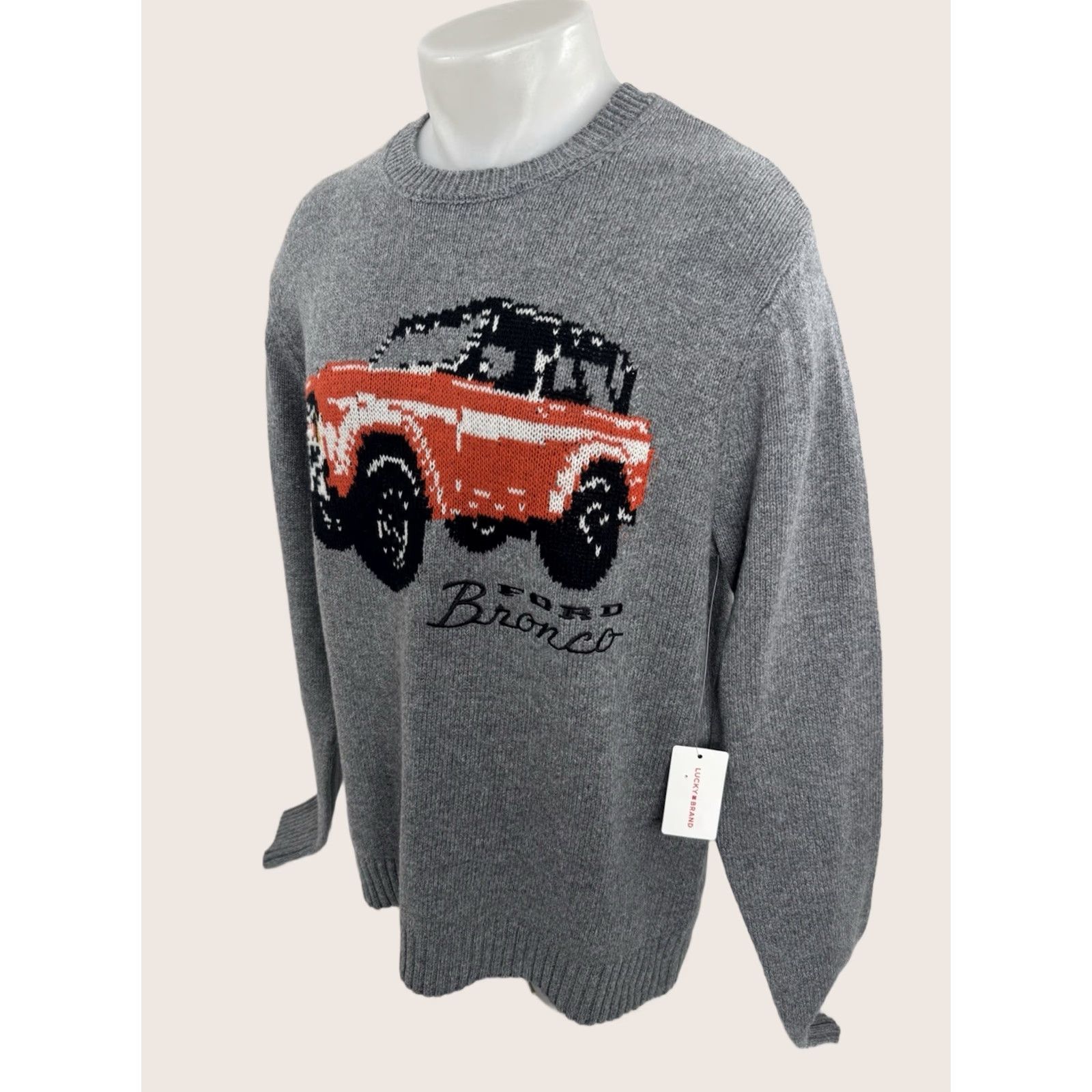 Lucky Brand LUCKY BRAND Ford Bronco - NEW w TAG Mens L Gray Sweater Shirt Pullover Long Sleeve Knit L Mens Size US L / EU 52-54 / 3 - 1 Thumbnail