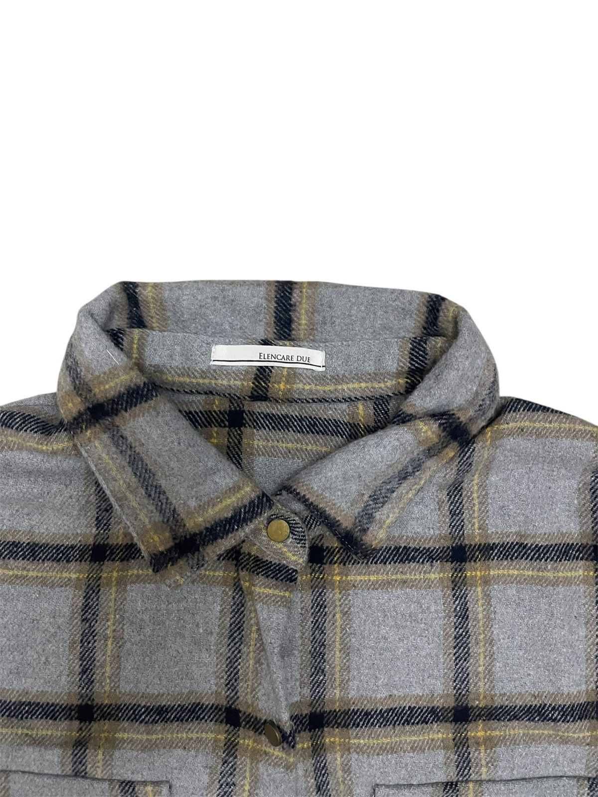Japanese Brand Japanese Brand Elencare Due Wool Blend Plaid Western Flannel Size US L / EU 52-54 / 3 - 3 Thumbnail