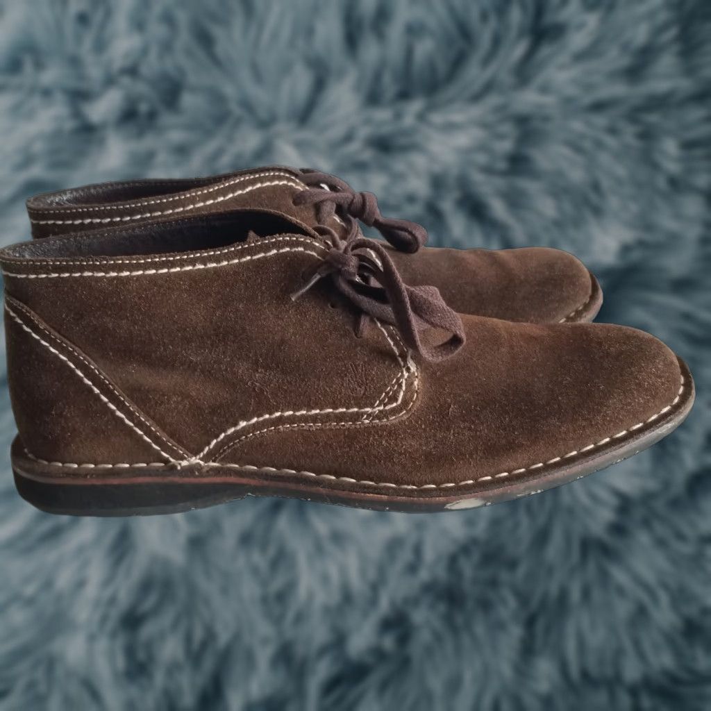 John Varvatos John Varvatos Chukka Boots Brown Suede Leather Men's Lace Up Size 10 Leather Upper Rubber Outsole Leather Lining Lace Up Boots Mens Brown Chukka Shoes Size US 10 / EU 43 - 1 Thumbnail