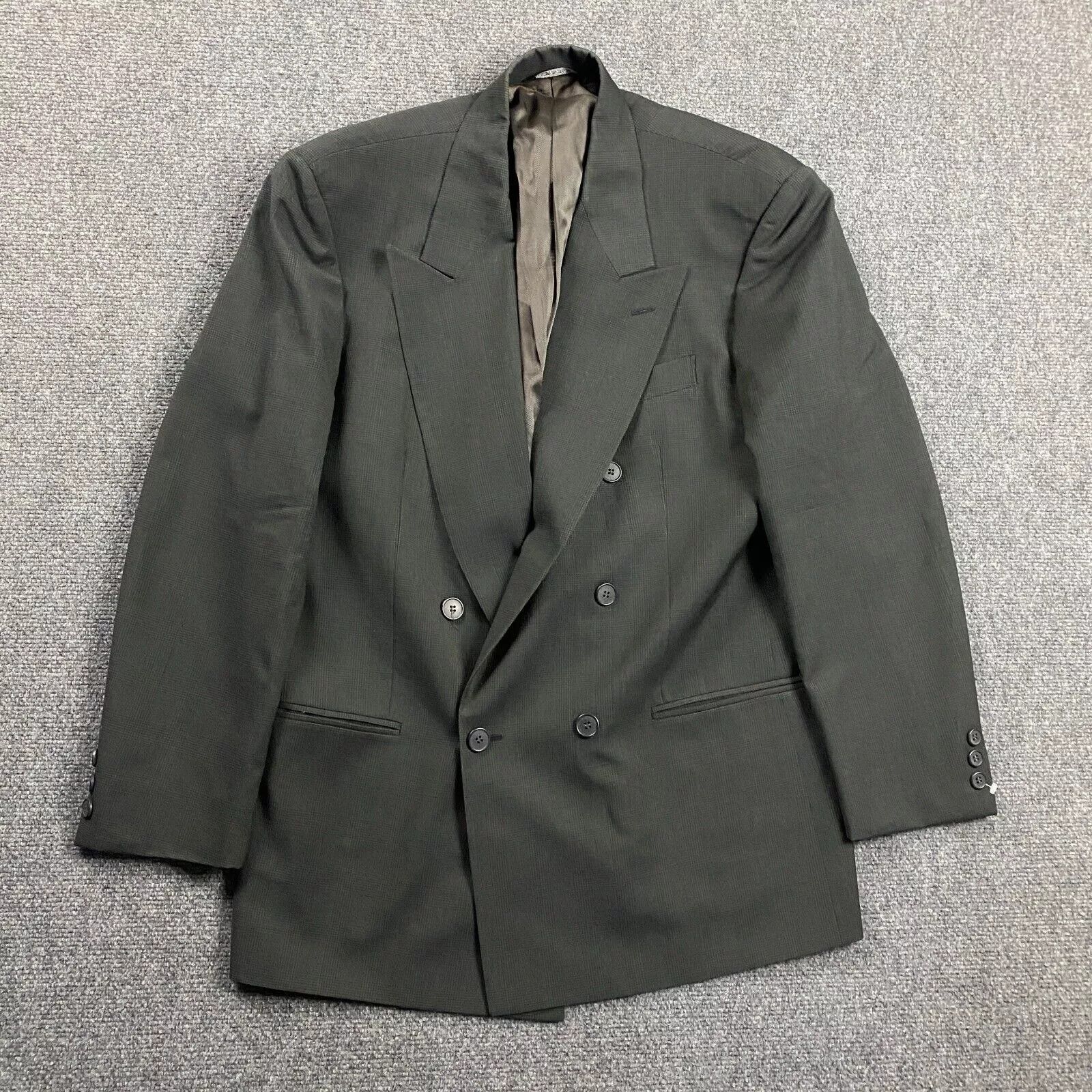Other Rialto Blazer Adults 48R Gray Glen Check Jacket Pure Virgin Size 48R - 1 Thumbnail