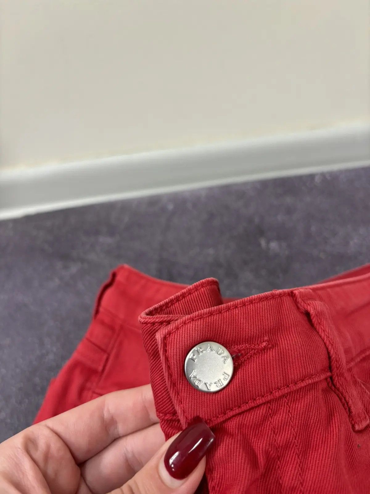 Prada Prada Women’s Black Tab Red Rare Luxury Skinny Jeans Size 26" / US 2 / IT 38 - 10 Thumbnail