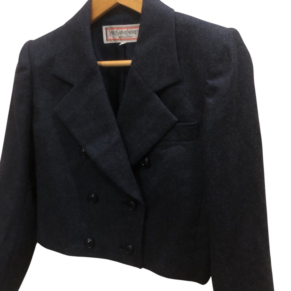 Yves Saint Laurent Cropped Double Breated YSL Jacket Size S / US 4 / IT 40 - 3 Thumbnail