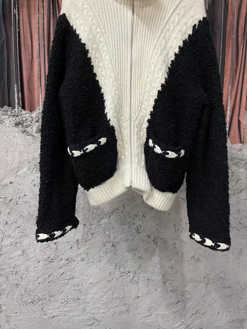 Chanel Chanel Black and white color-blocked wool zipper sweater j Size XS / US 0-2 / IT 36-38 - 4 Thumbnail