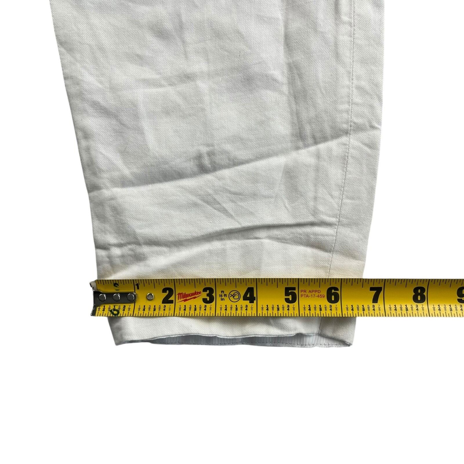 Suitsupply SuitSupply Men’s Linen Blend Blake Cargo Cropped Pants Whit Size US 32 / EU 48 - 8 Thumbnail