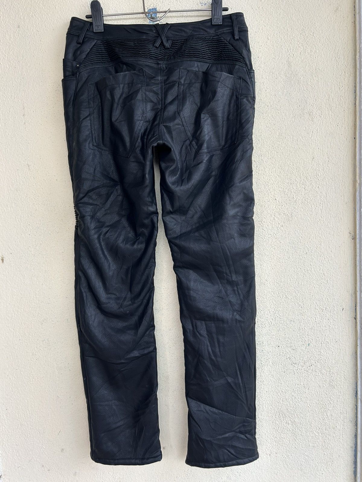 Leather Field Core PU Leather Fleece Lining Biker Pant Size US 32 / EU 48 - 2 Thumbnail