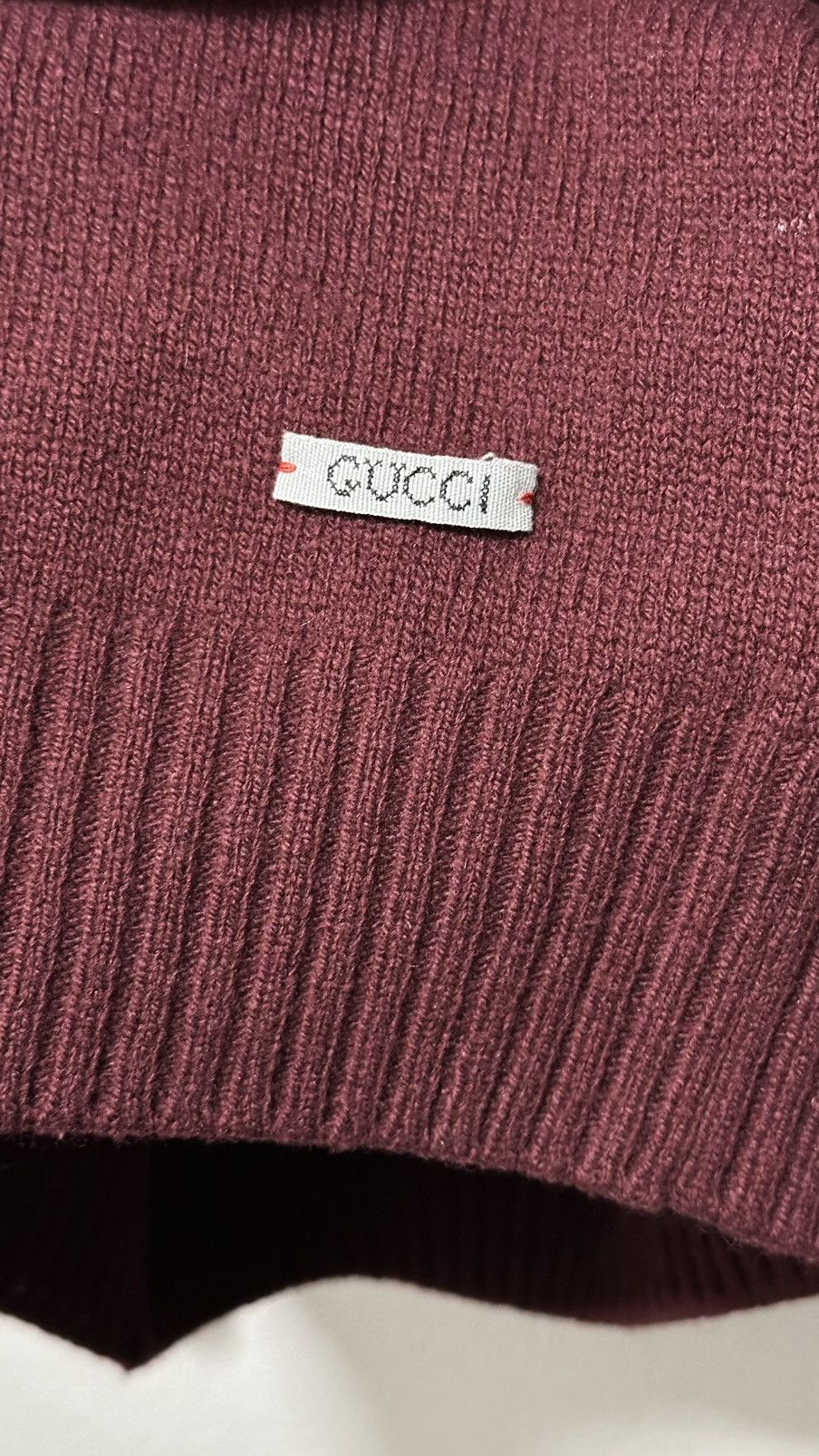 Gucci Gucci — Maroon Wool Sweater Size US L / EU 52-54 / 3 - 4 Thumbnail