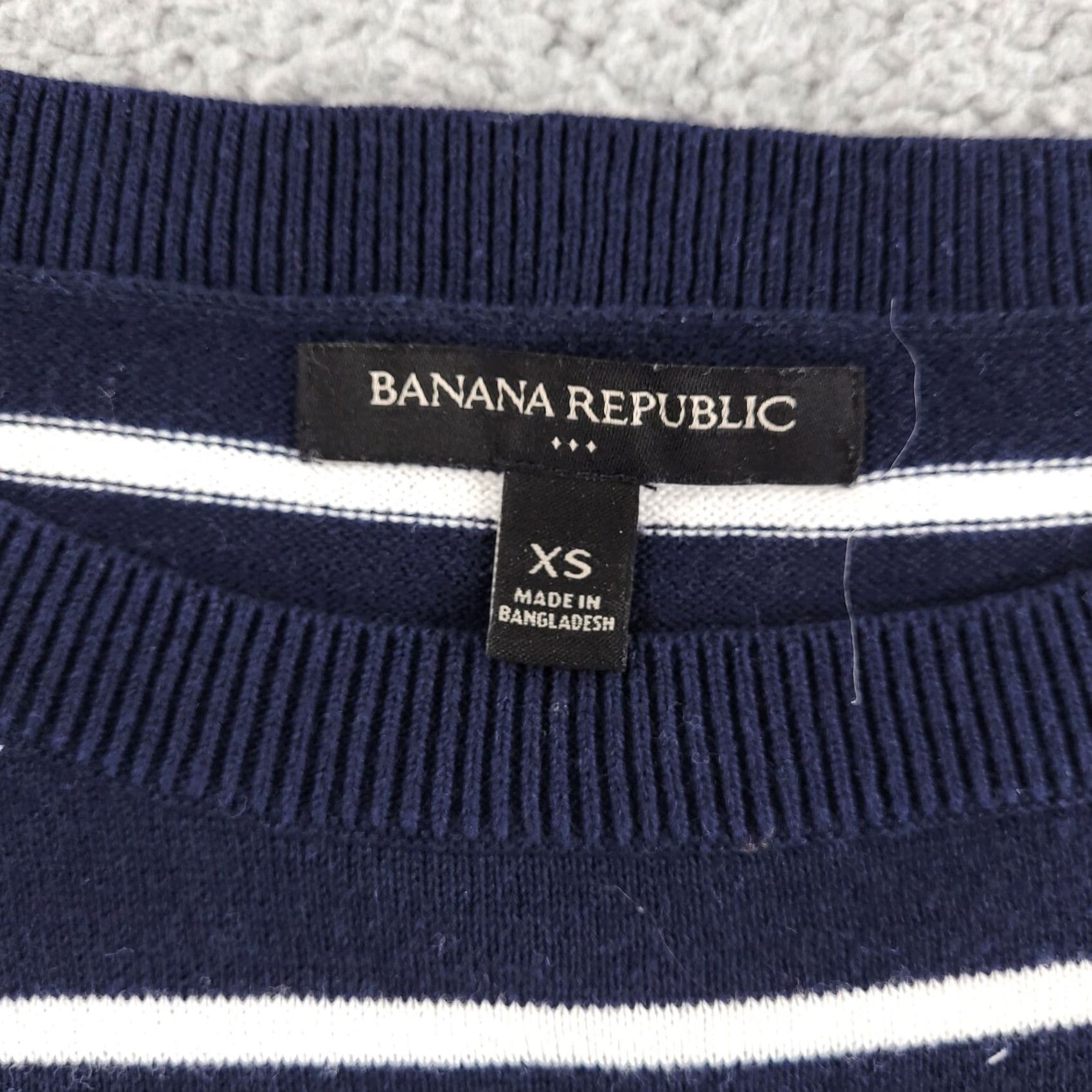 Banana Republic Banana Republic Sweater Women's XS Blue White Stripe Pullover Tie Sides Size XS / US 0-2 / IT 36-38 - 3 Thumbnail