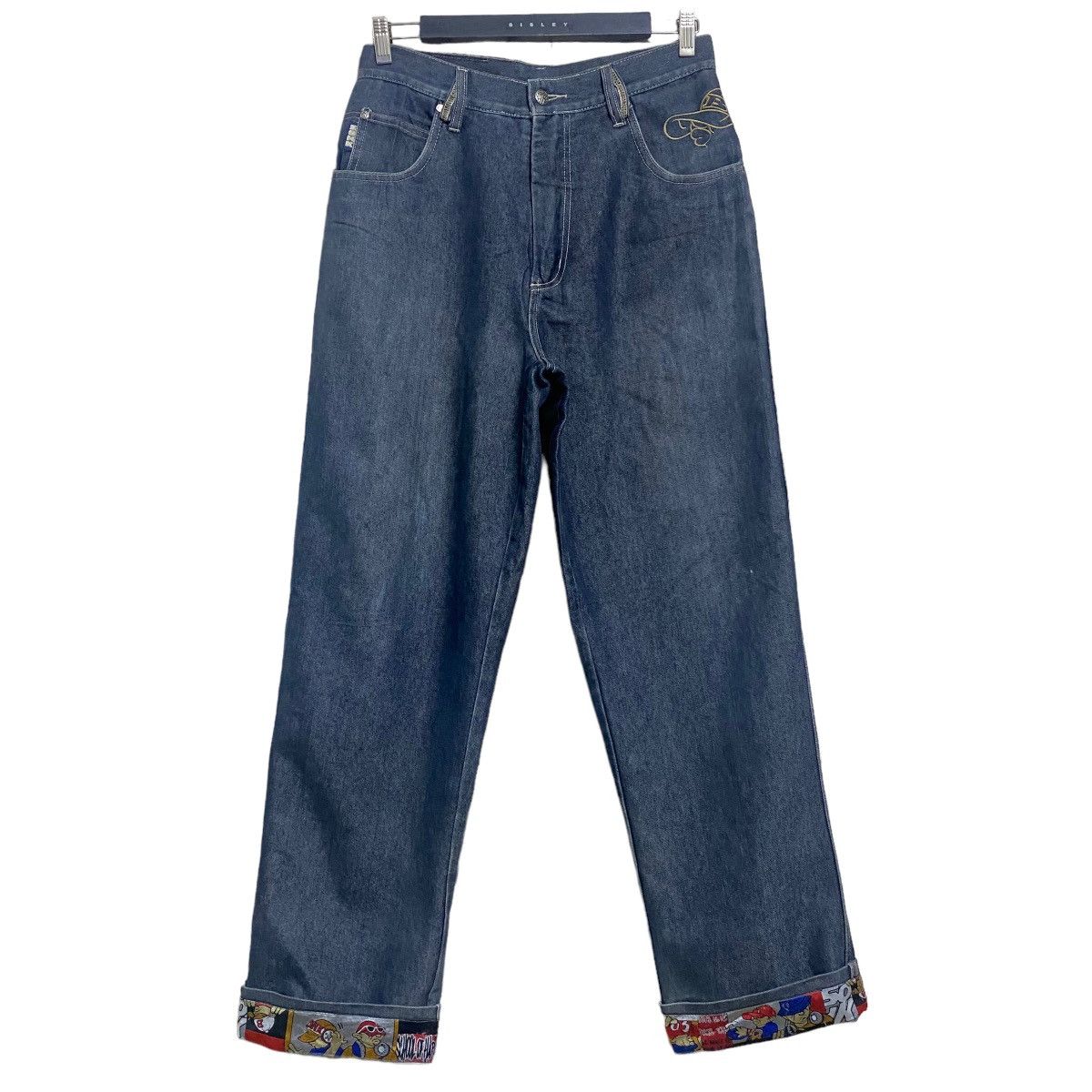 JNCO Vintage SOHK School Of Hard Knocks Denim Baggy Pants Size US 31 - 2 Thumbnail
