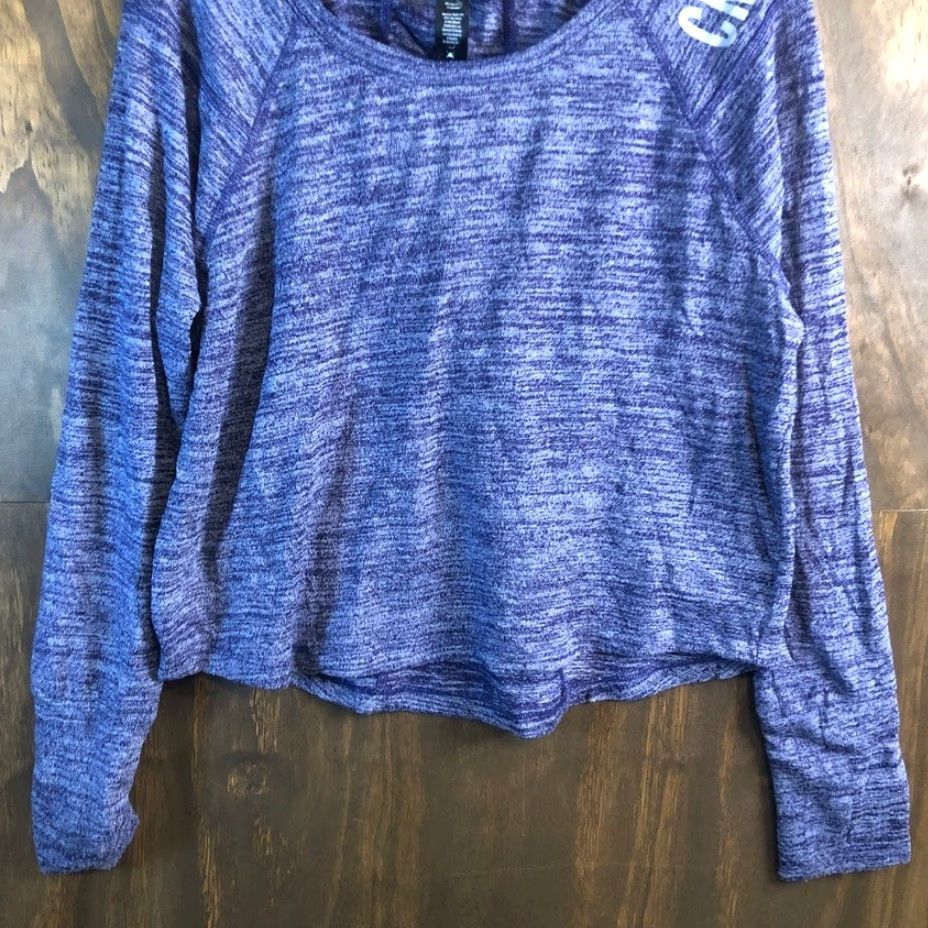 Vintage Crunch Shirt Womens Forest Purple Athletic Round Neck Long Sleeve L Size L / US 10 / IT 46 - 3 Thumbnail