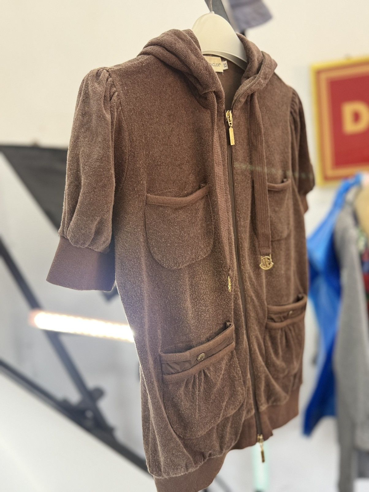 Moncler 🔥 Short Sleeves MONCLER Skiwear Velour Sweat Hoodie - XS Size XS / US 0-2 / IT 36-38 - 3 Thumbnail