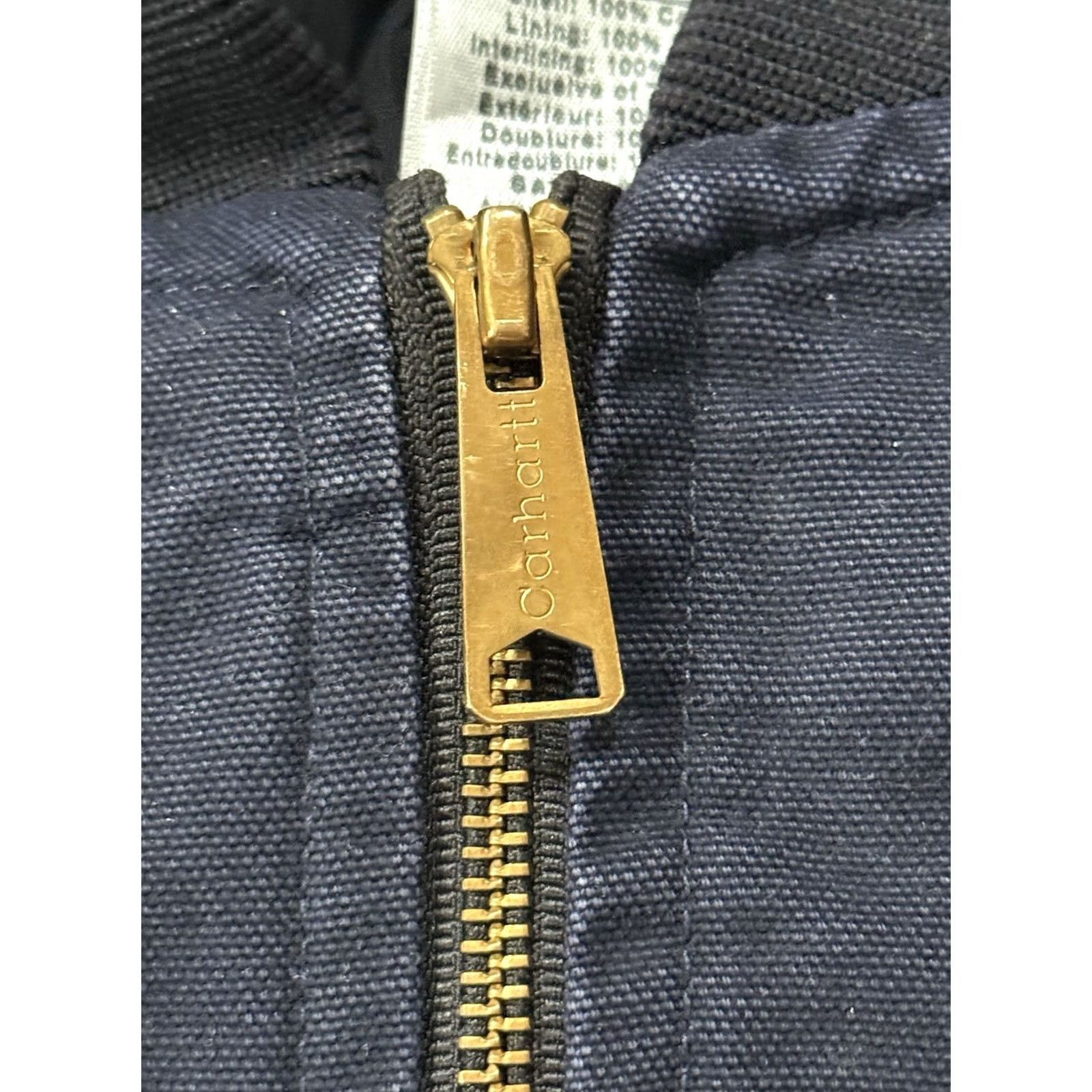 Carhartt VINTAGE Carhartt Quilt-Lined Work Vest 2XLT Blue Cotton Nylon Lined Zip Men 90s USA Quilted Casual Workwear Size US XXL / EU 58 / 5 - 6 Thumbnail