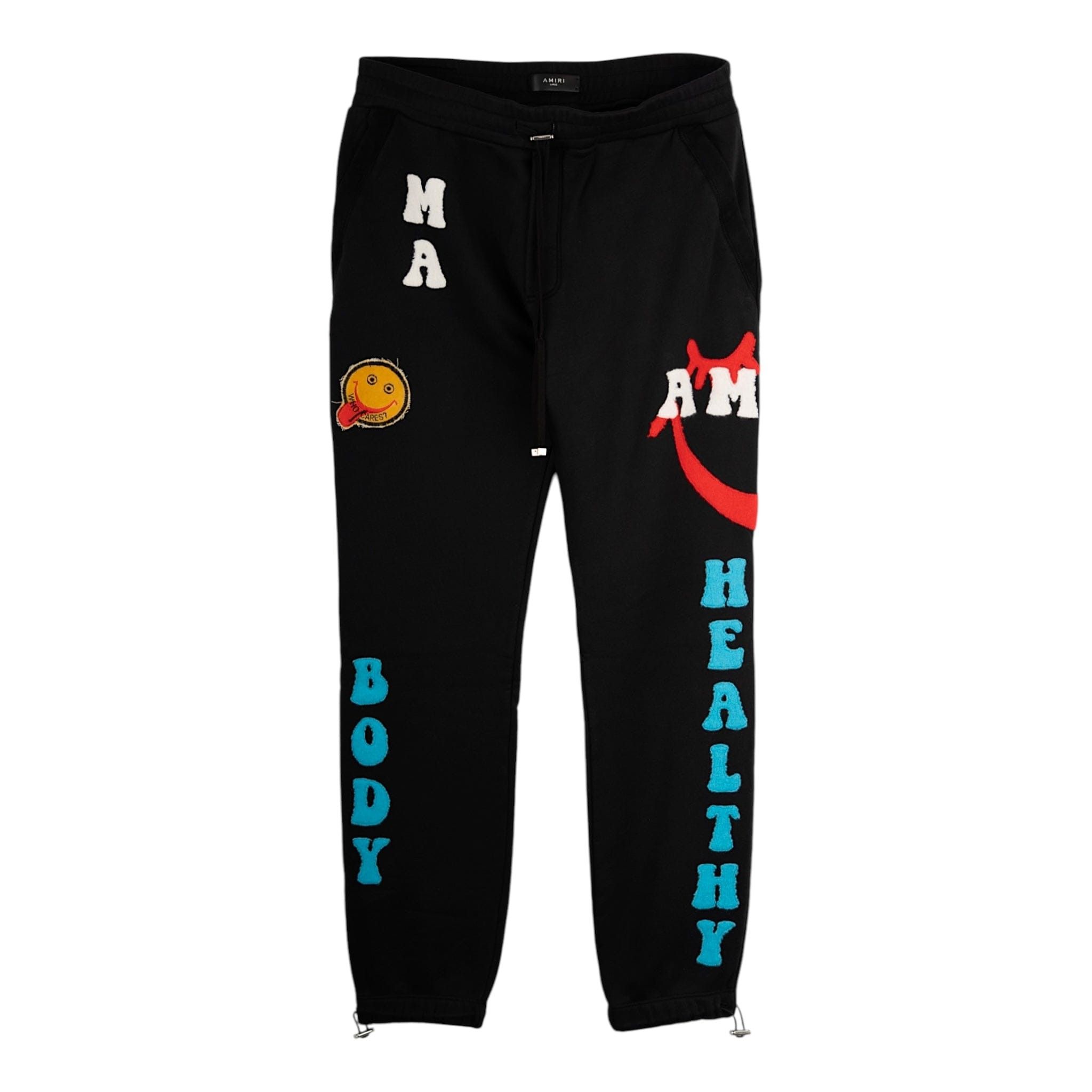 Amiri Amiri A Love Healthy Body Sweatpants Black Size US 36 / EU 52 - 1 Thumbnail