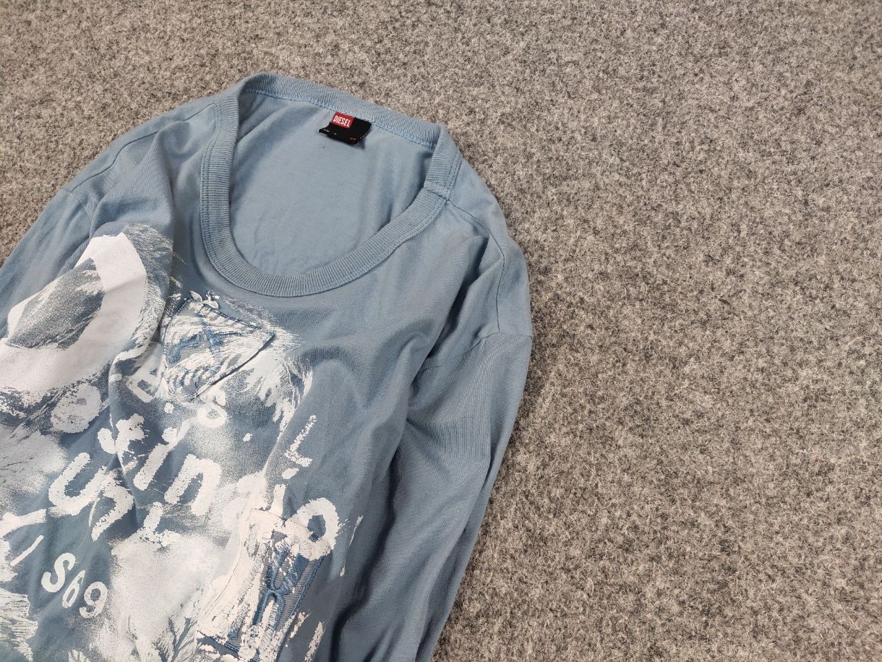 Diesel Vintage Diesel Light Long Sleeve Paint Logo Y2k Style Hype Size US M / EU 48-50 / 2 - 4 Thumbnail