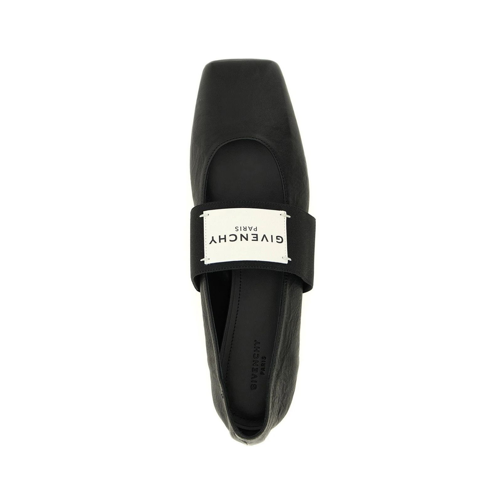 Givenchy GIVENCHY Sliced Square Black Leather Ballerina Flats New & A Size US 9 / IT 39 - 4 Thumbnail