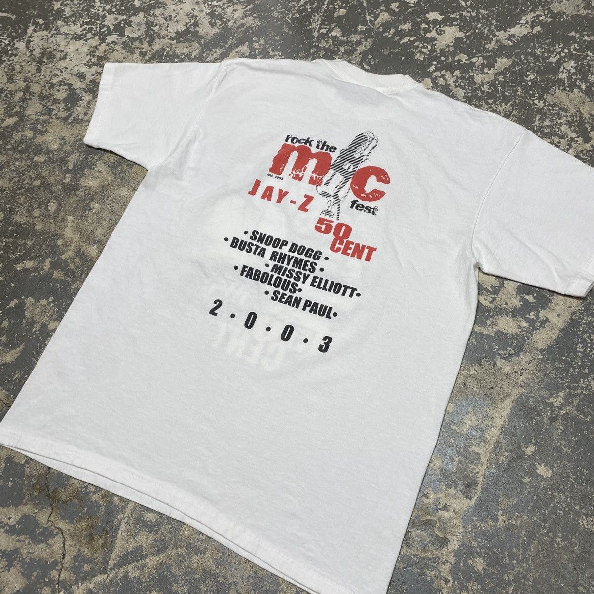 Rap Tees × Vintage Vintage Jay Z & 50 Cent Rock The Mic Fest Hip Hop Rap Tshirt Size US L / EU 52-54 / 3 - 4 Thumbnail
