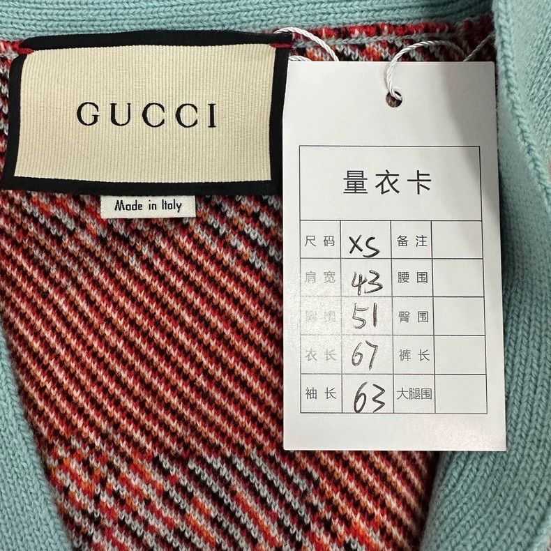 Gucci GucciLight blue full-print tiger head lake blue wool knitte Size US XS / EU 42 / 0 - 4 Thumbnail