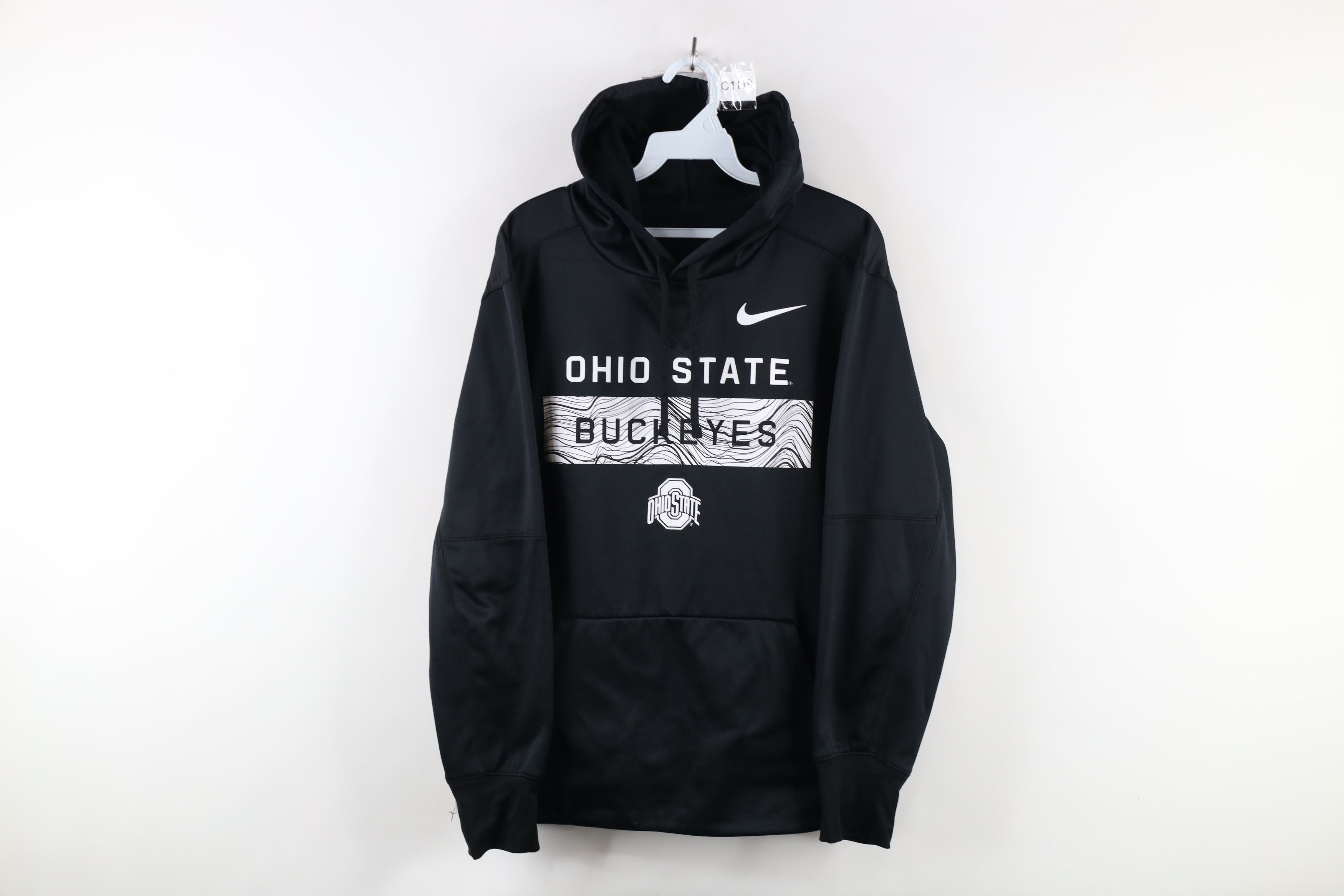 Nike × Vintage Nike Ohio State University Buckeyes Hoodie Sweatshirt Black Size US L / EU 52-54 / 3 - 1 Thumbnail