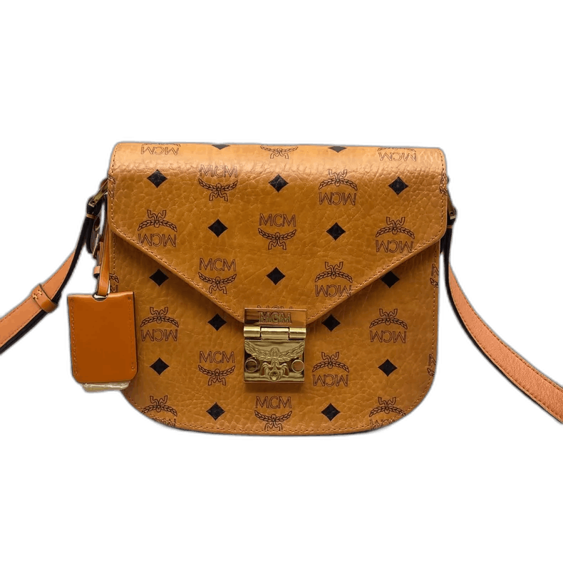 MCM Classic Cognac Crossbody Bag in Brown, Women's