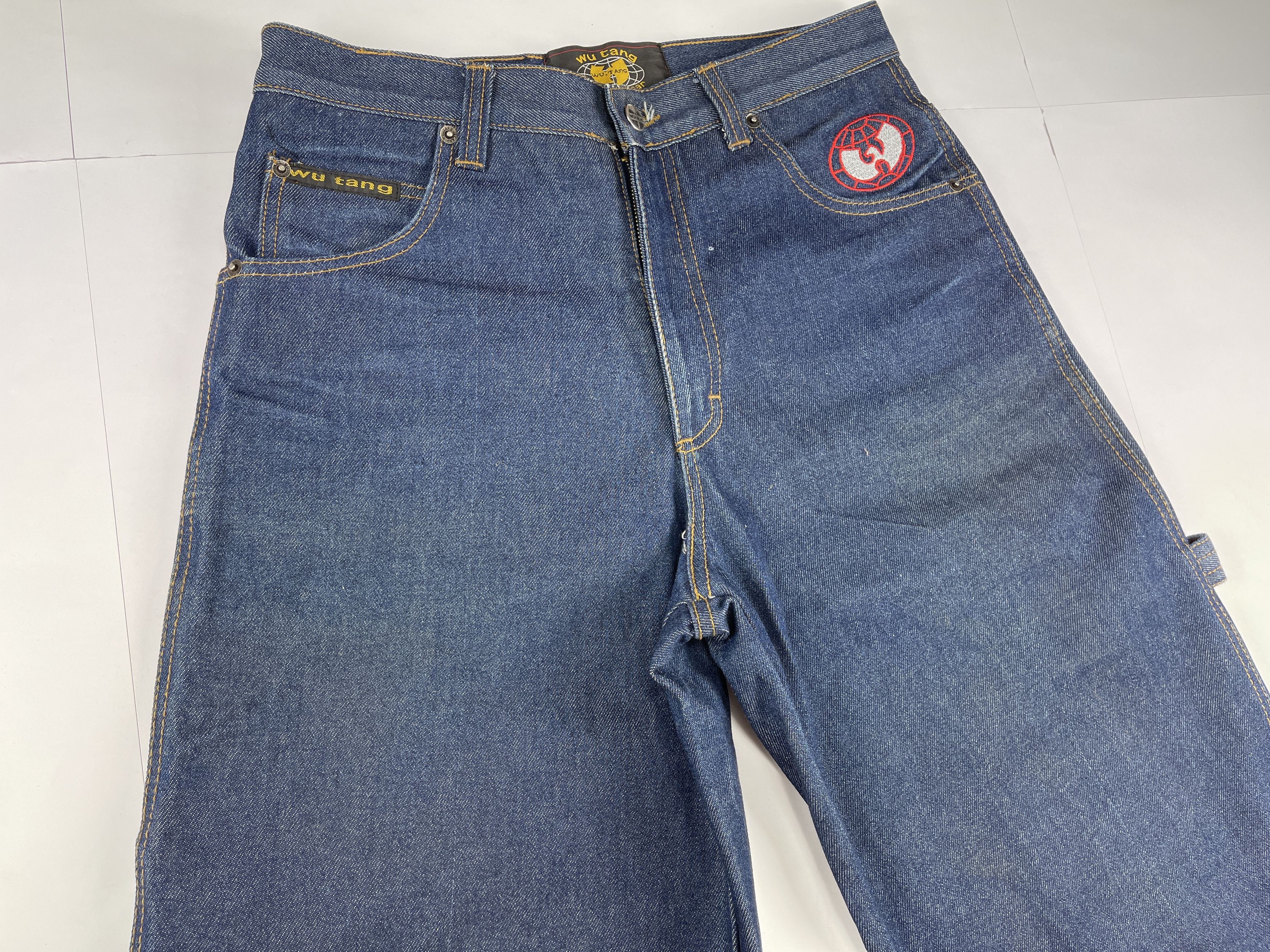 Wu-Tang Clan WU WEAR jeans shorts, vintage baggy, Wu-Tang Clan 90s Y2K 28 Size US 28 / EU 44 - 9 Thumbnail