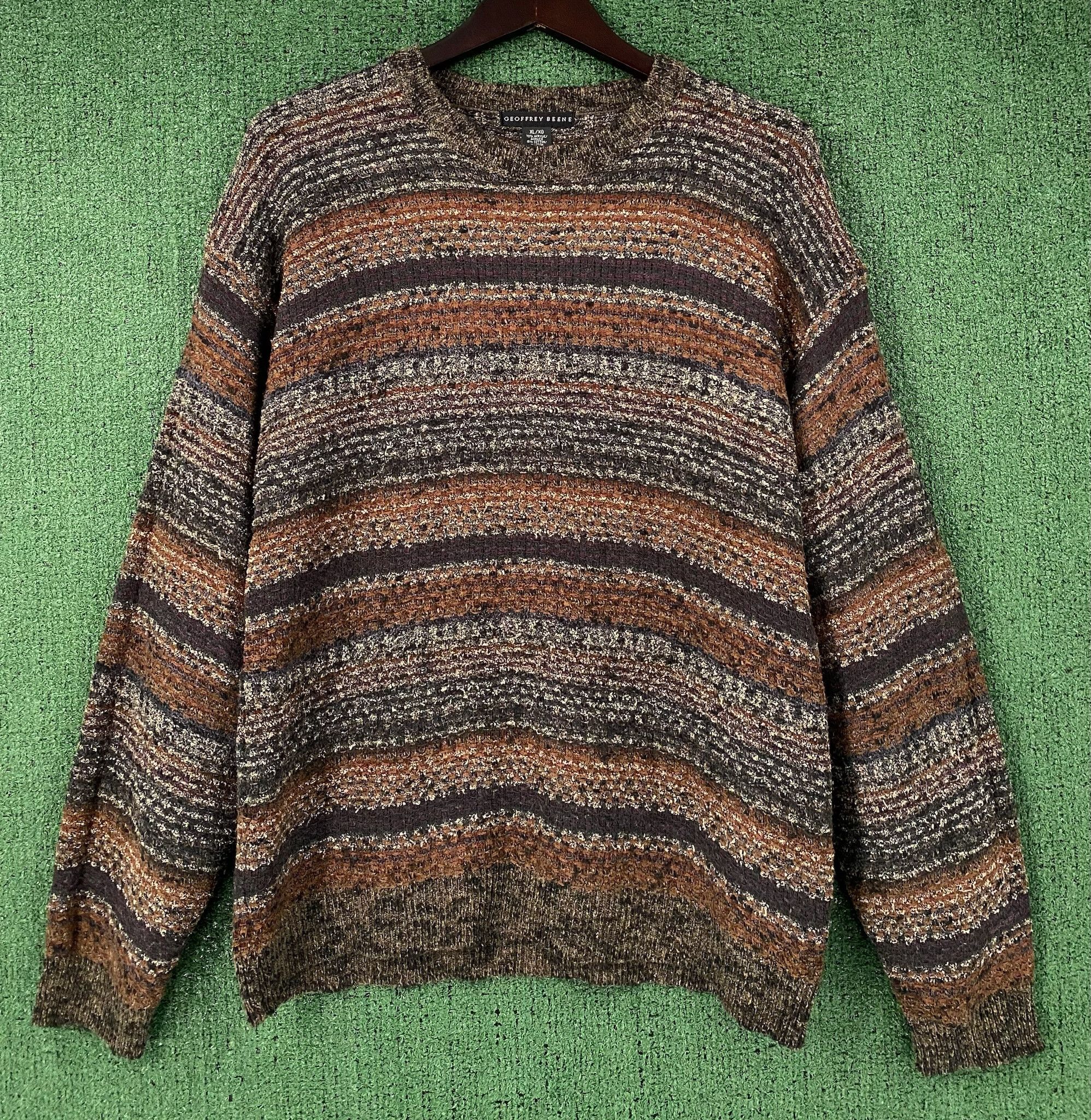 Other Vintage 90’s Geoffrey Beene Textured Patterned Sweater Large Size US L / EU 52-54 / 3 - 1 Thumbnail