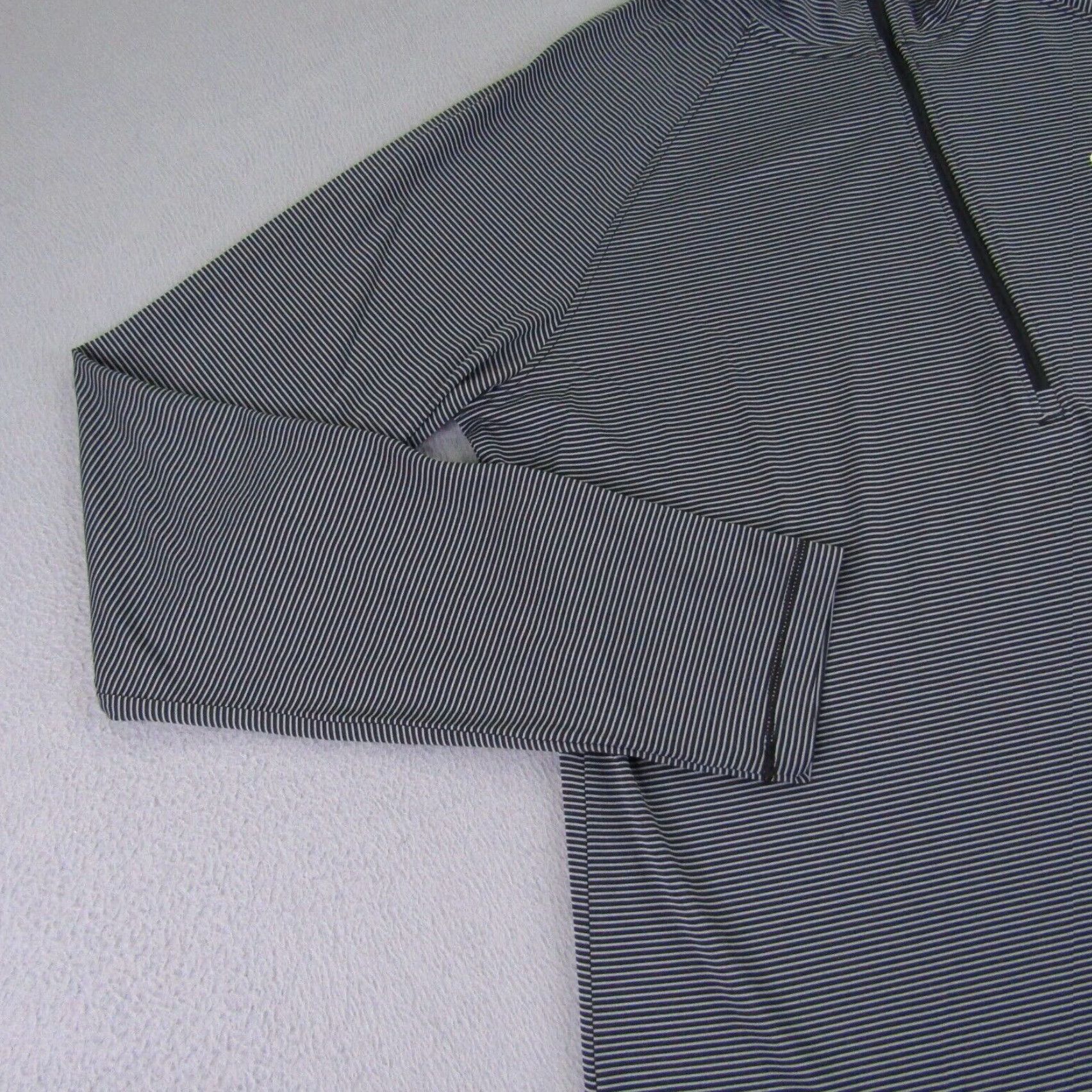 Under Armour Under Armour Pullover Sweater Womens Large Gray Stripes 1/4 Zip Heatgear Size L / US 10 / IT 46 - 3 Thumbnail