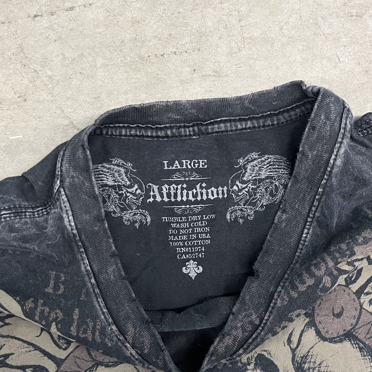 Affliction Y2K Affliction Black Skull Tee Size US L / EU 52-54 / 3 - 5 Thumbnail