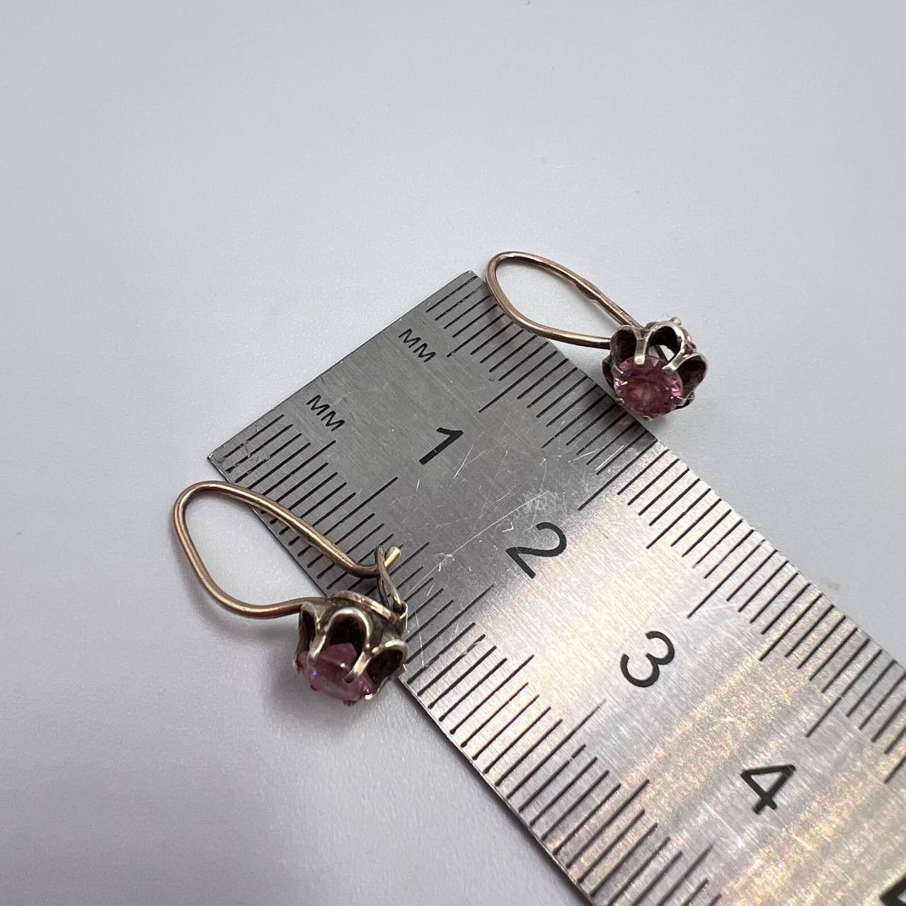 Vintage Vintage USSR 925 Gilt Silver Earrings Gold Plated Size ONE SIZE - 4 Thumbnail
