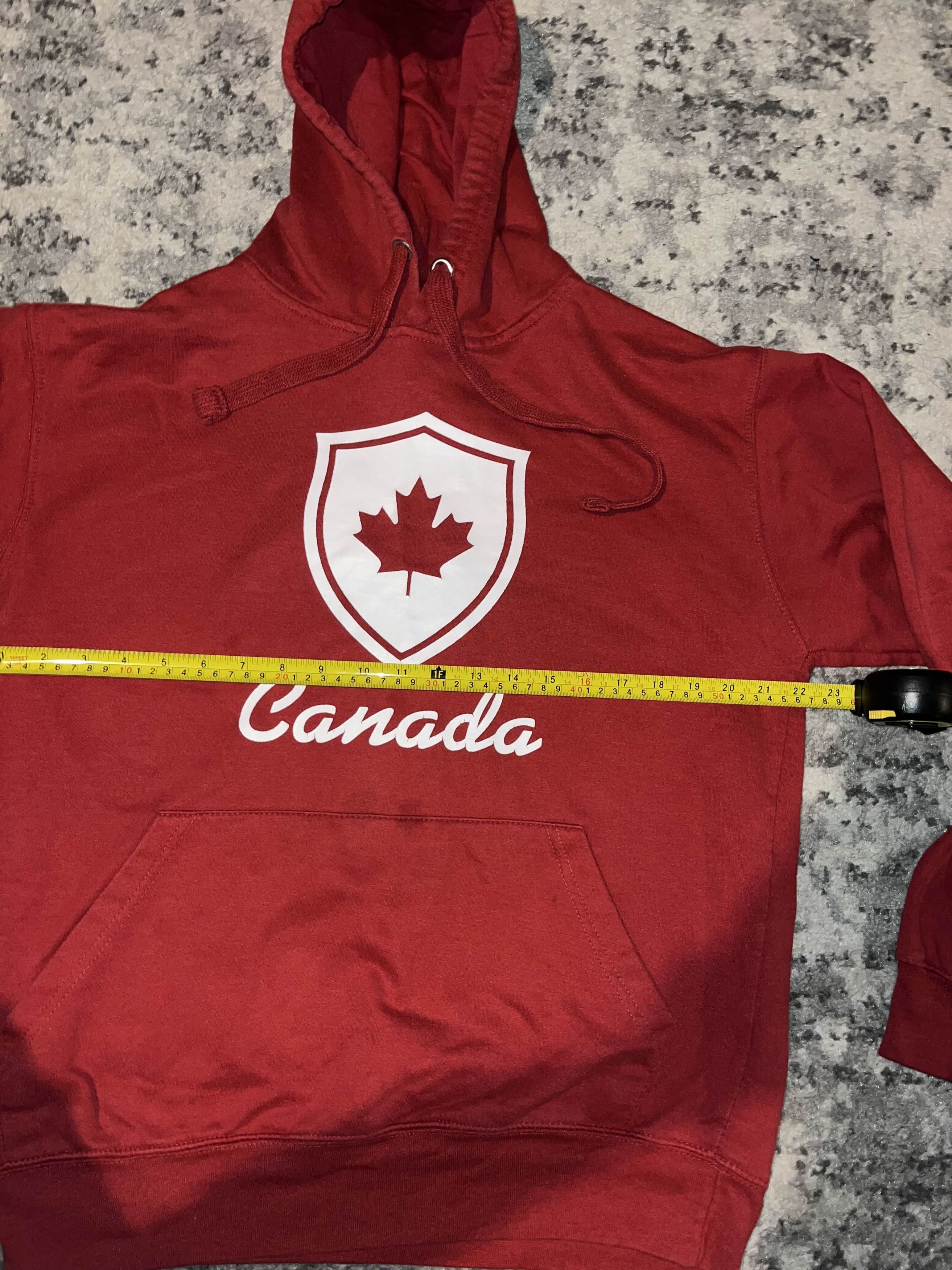 Vintage Y2K Canada Maple Leaf Red Hoodie Size US L / EU 52-54 / 3 - 5 Thumbnail