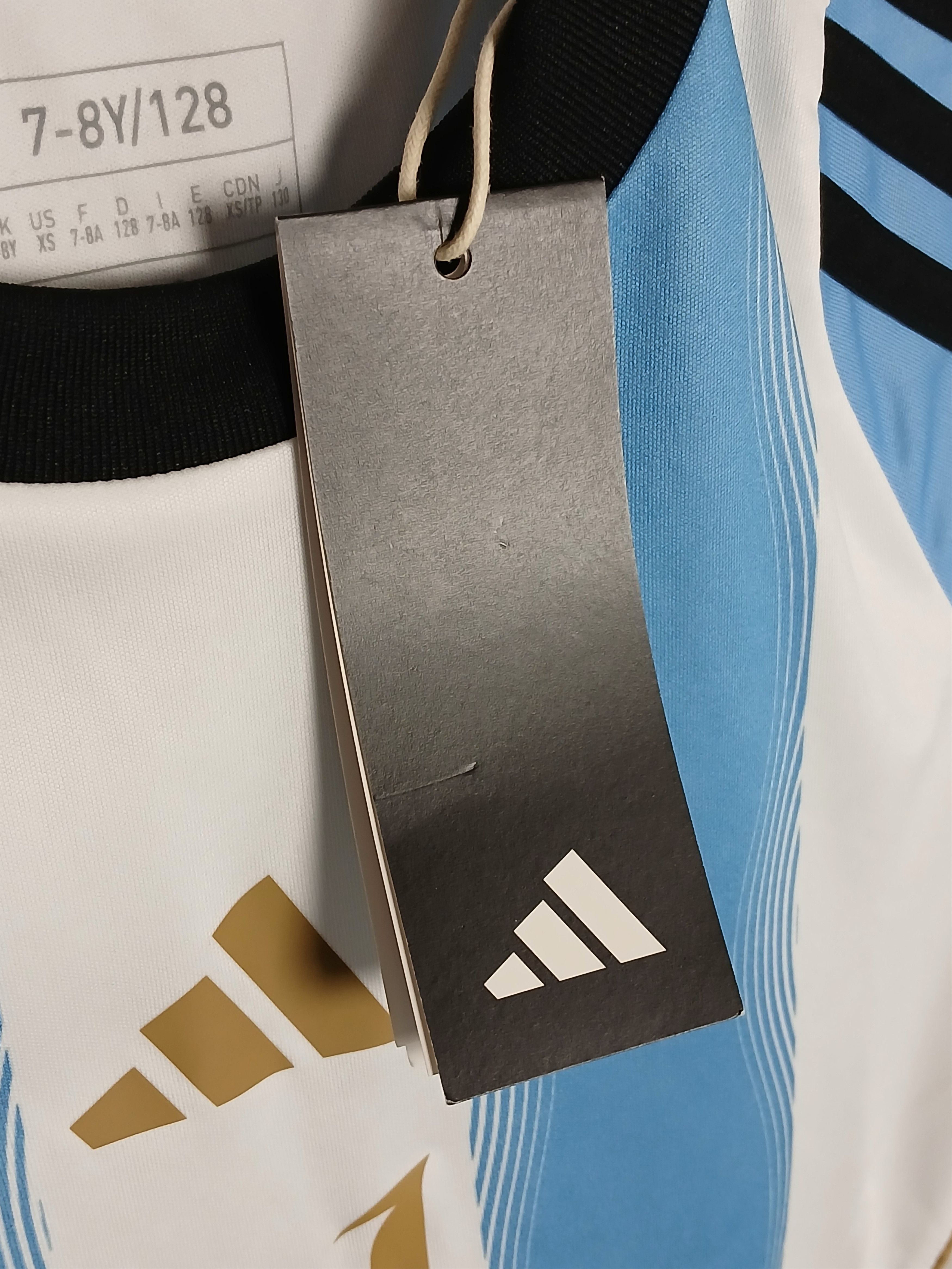 Adidas KIDS Argentina Messi Training Football Jersey T-Shirt Size US XXS / EU 40 - 9 Thumbnail